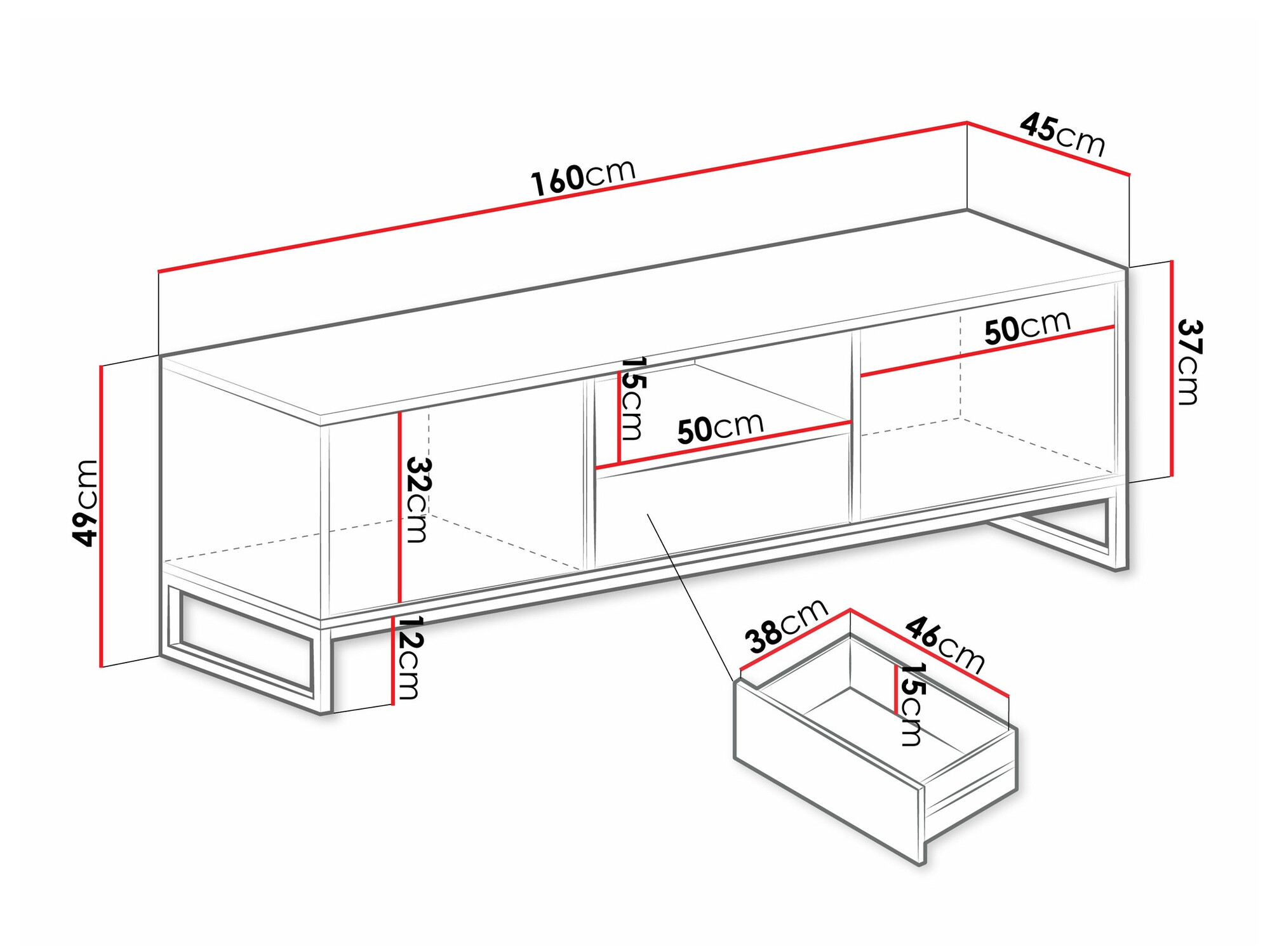 TV-alus Calcalo 105 (Beež)