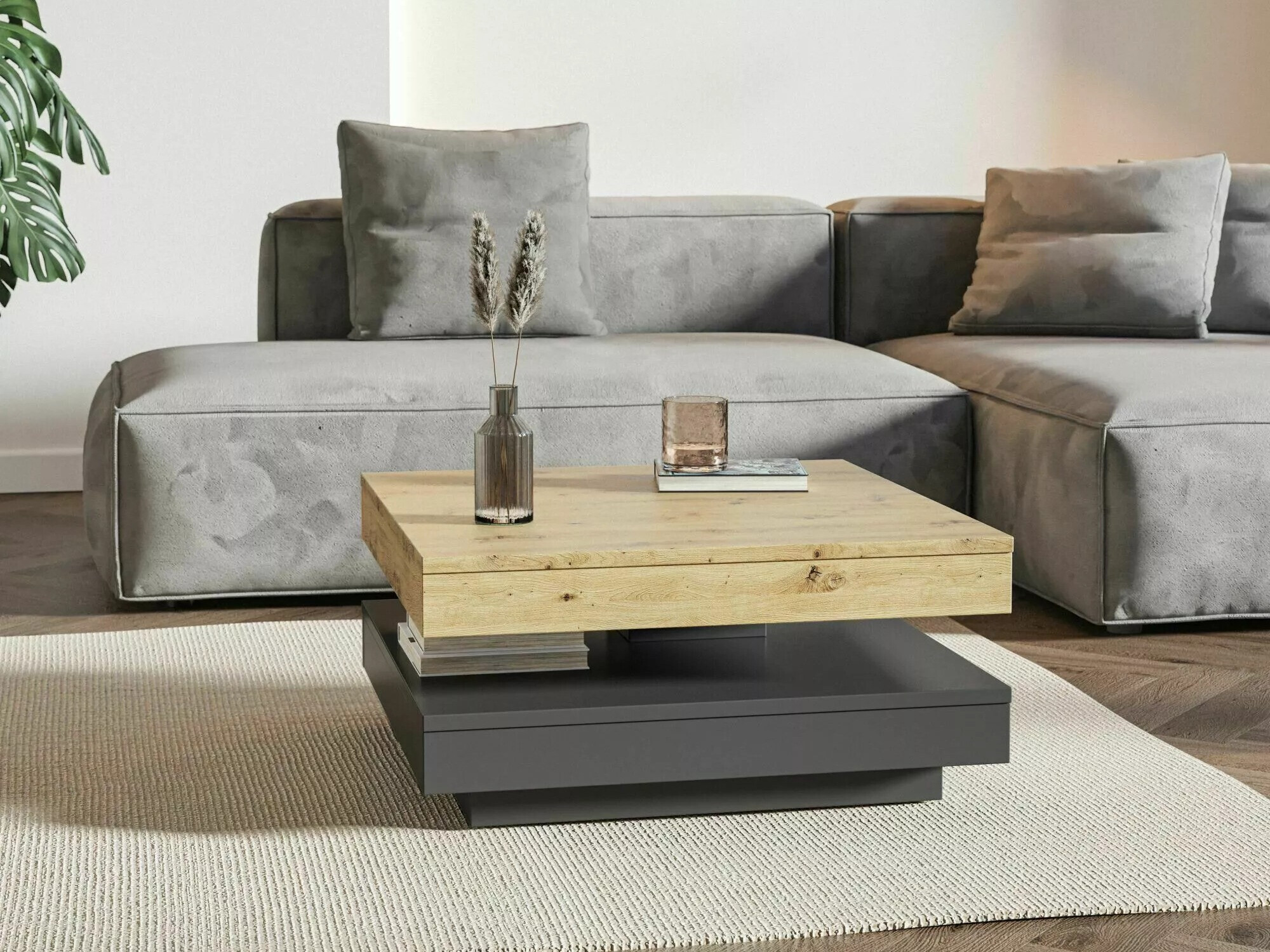 Transformer diivanilaud Detroit 579 (Artisan tamm + Antratsiit)