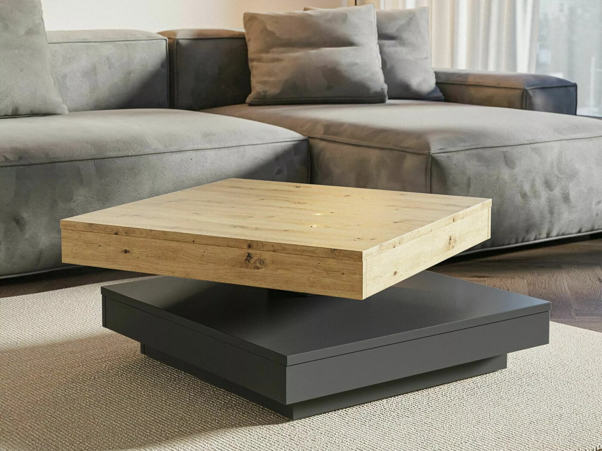 Transformer diivanilaud Detroit 579 (Artisan tamm + Antratsiit)