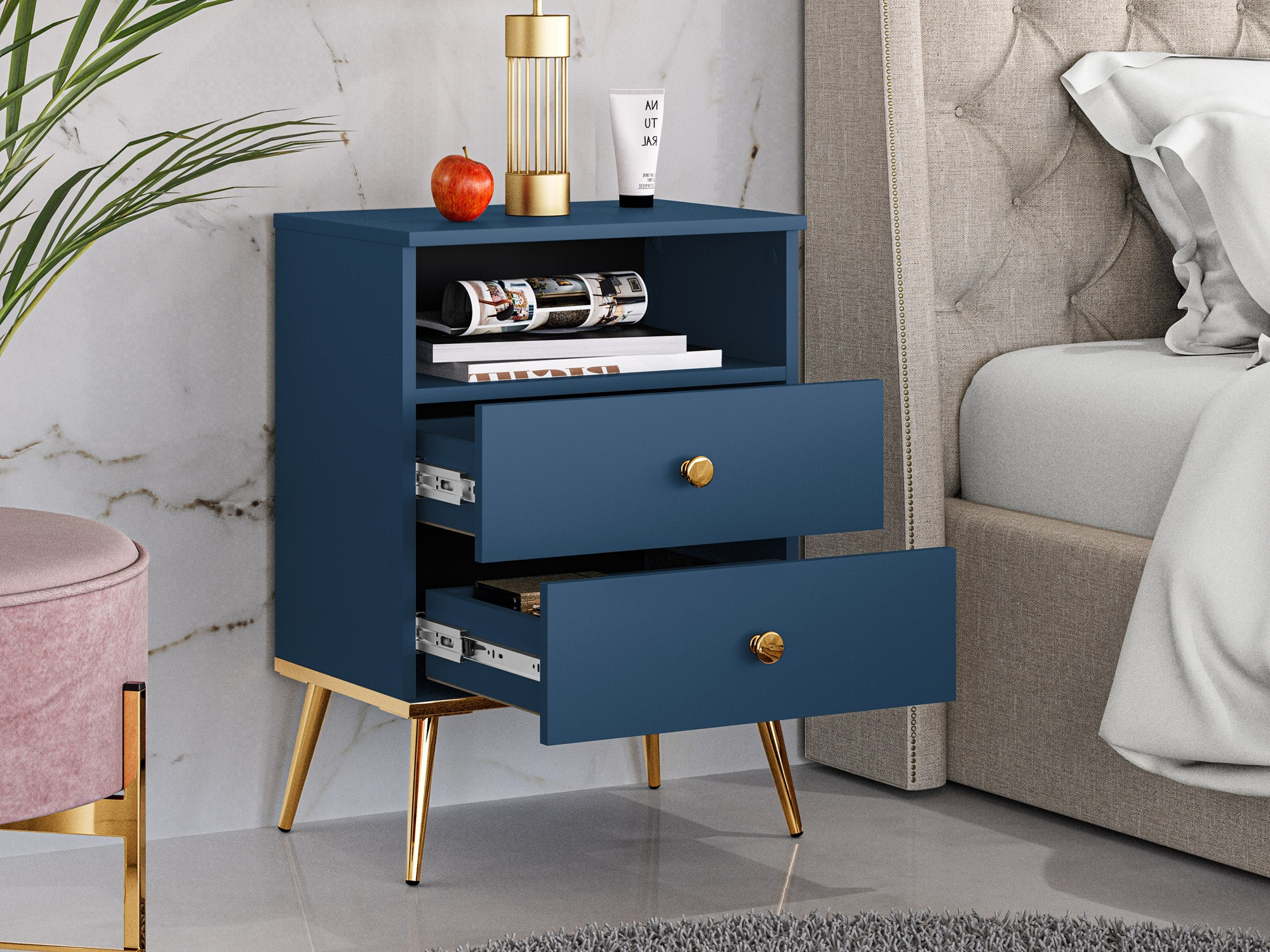 Öökapp Flonovu 111 (Tumesinine + Kuldne)