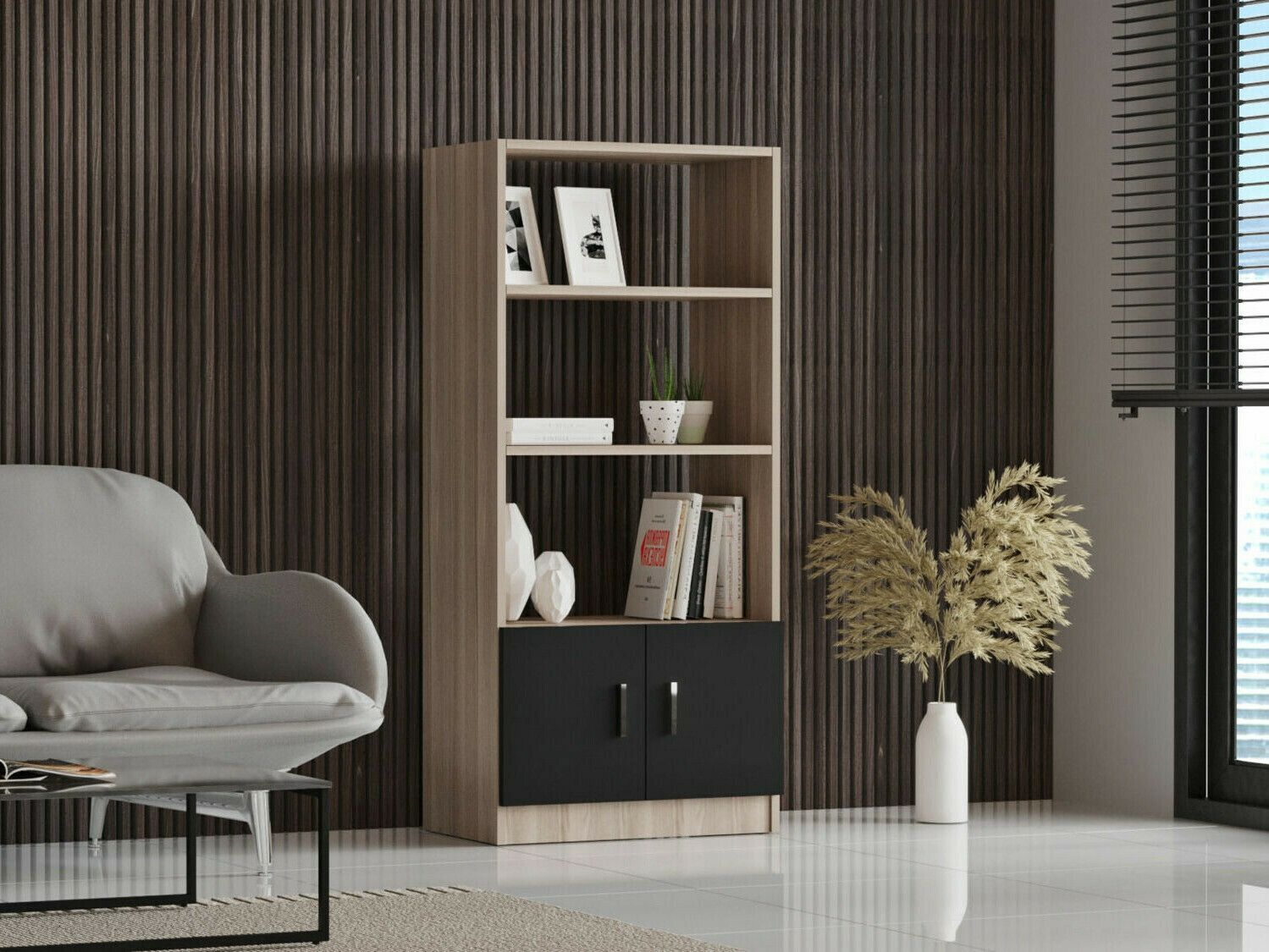 Riiul Kailua 2256 (Must + Tamm)