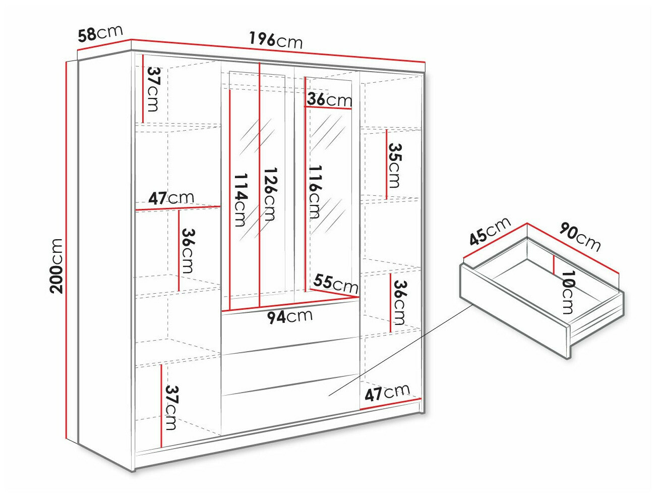Riidekapp Musum (Valge)