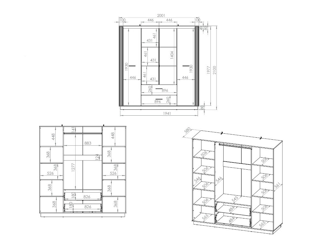 Riidekapp Livluo 100