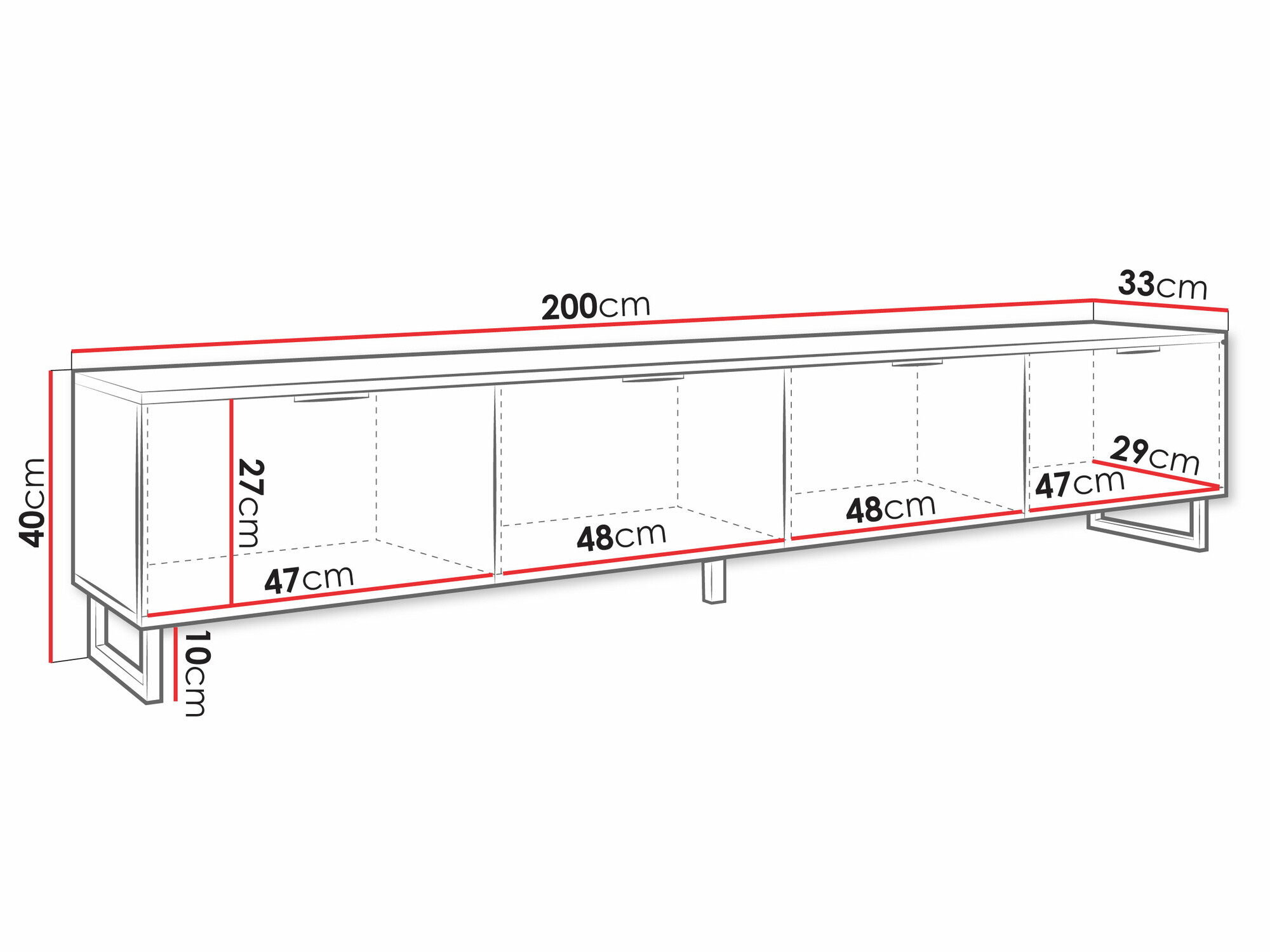 TV-alus Scientia II (Must + Grafiit)