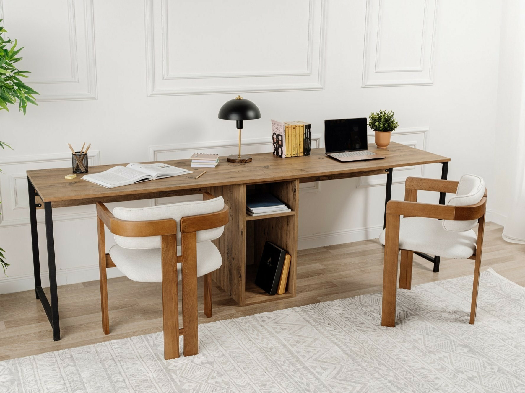 Kirjutuslaud Novato 101 (Mänd + Must)