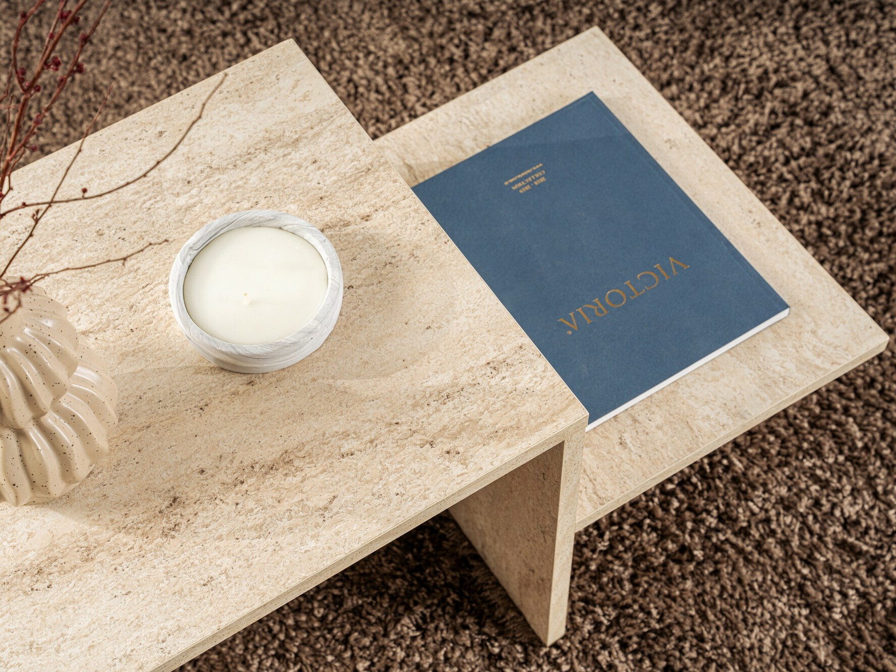 Diivanilaud Novato 104 (Hele travertiin)