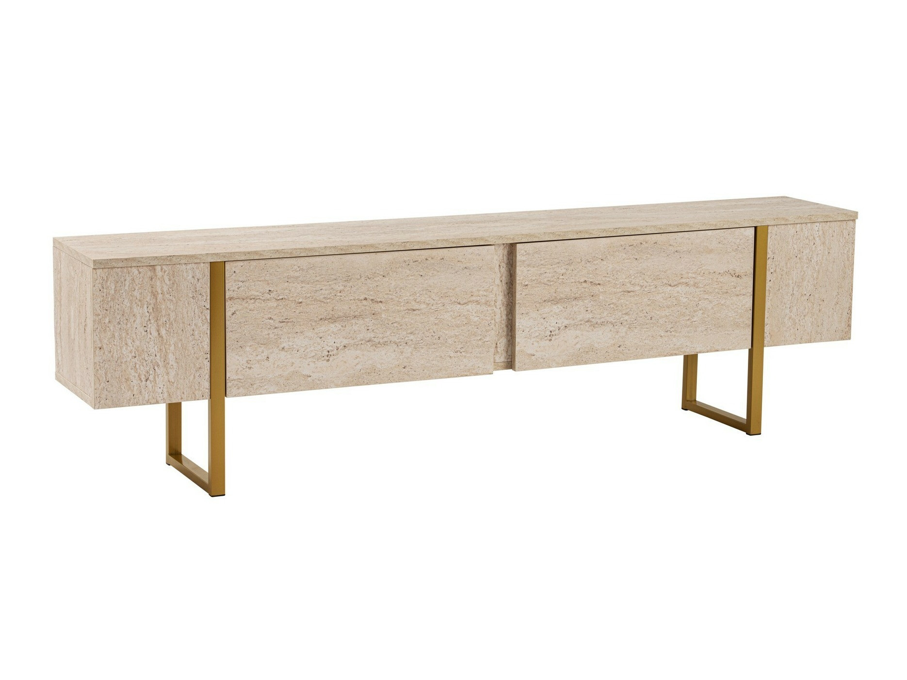 TV-alus Novato 105 (Valgus Travertine + Kuldne)