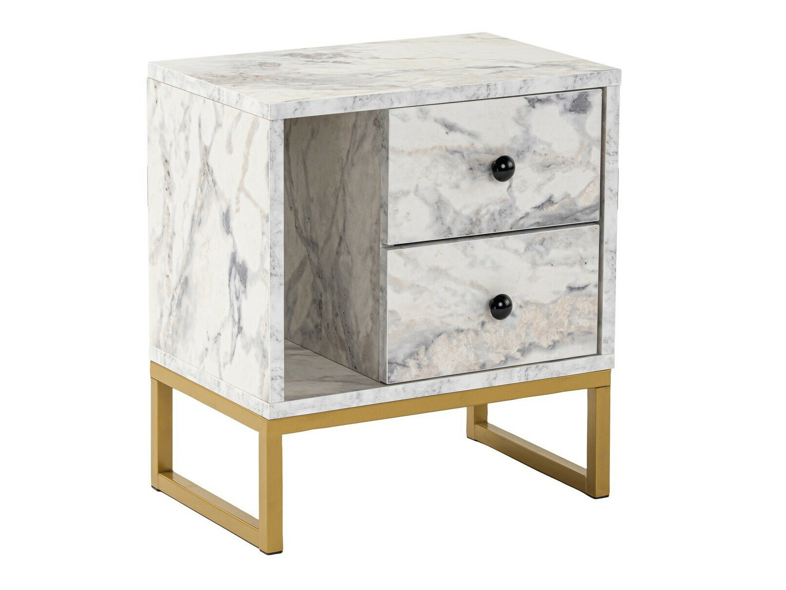 Öökapp Novato 109 (Valge marmor + Kuldne)