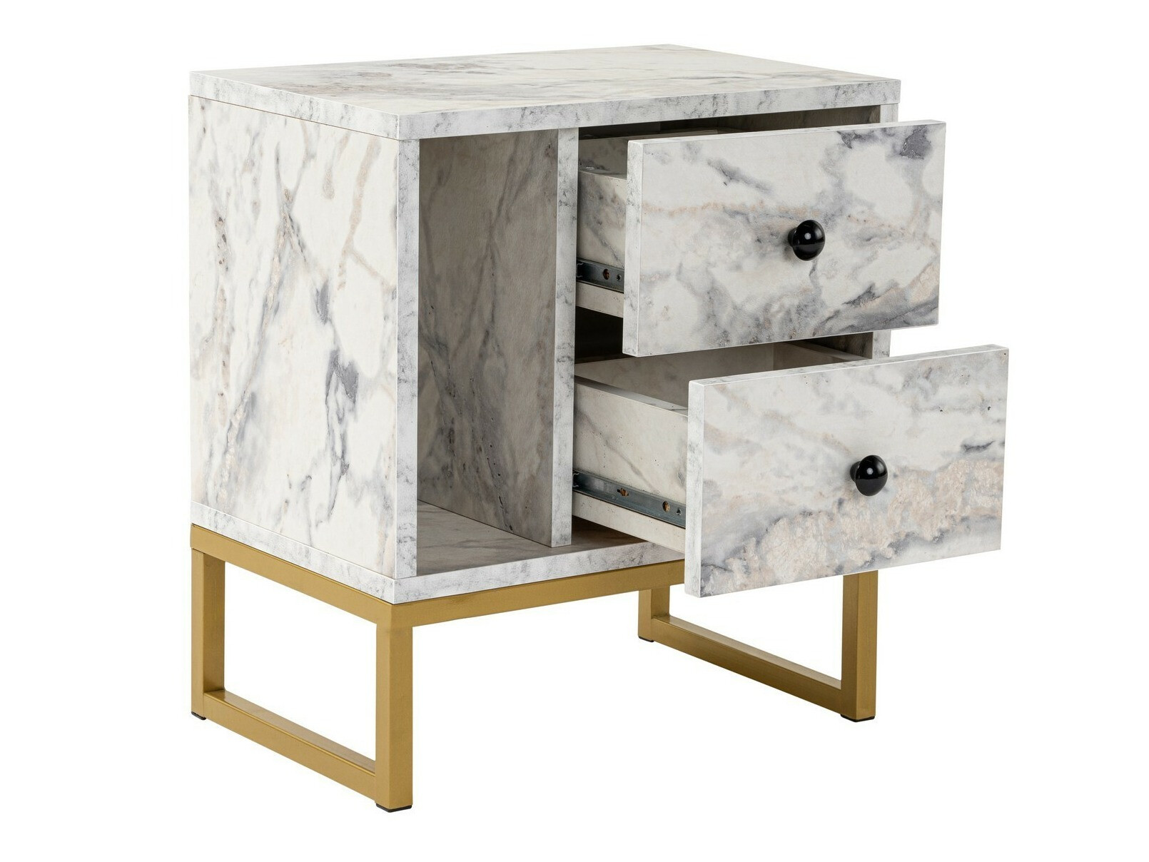 Öökapp Novato 109 (Valge marmor + Kuldne)