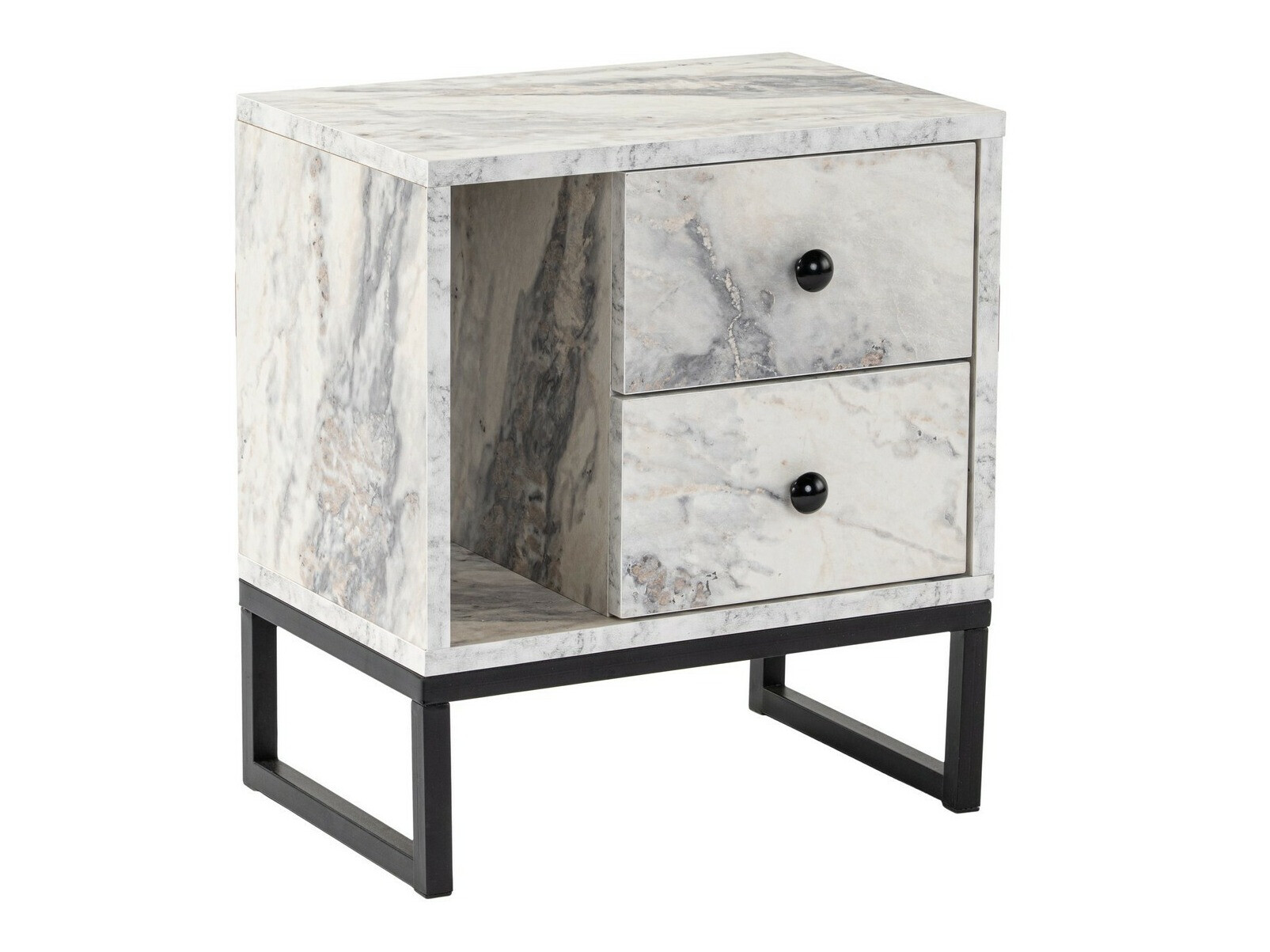 Öökapp Novato 109 (Valge marmor + Must)