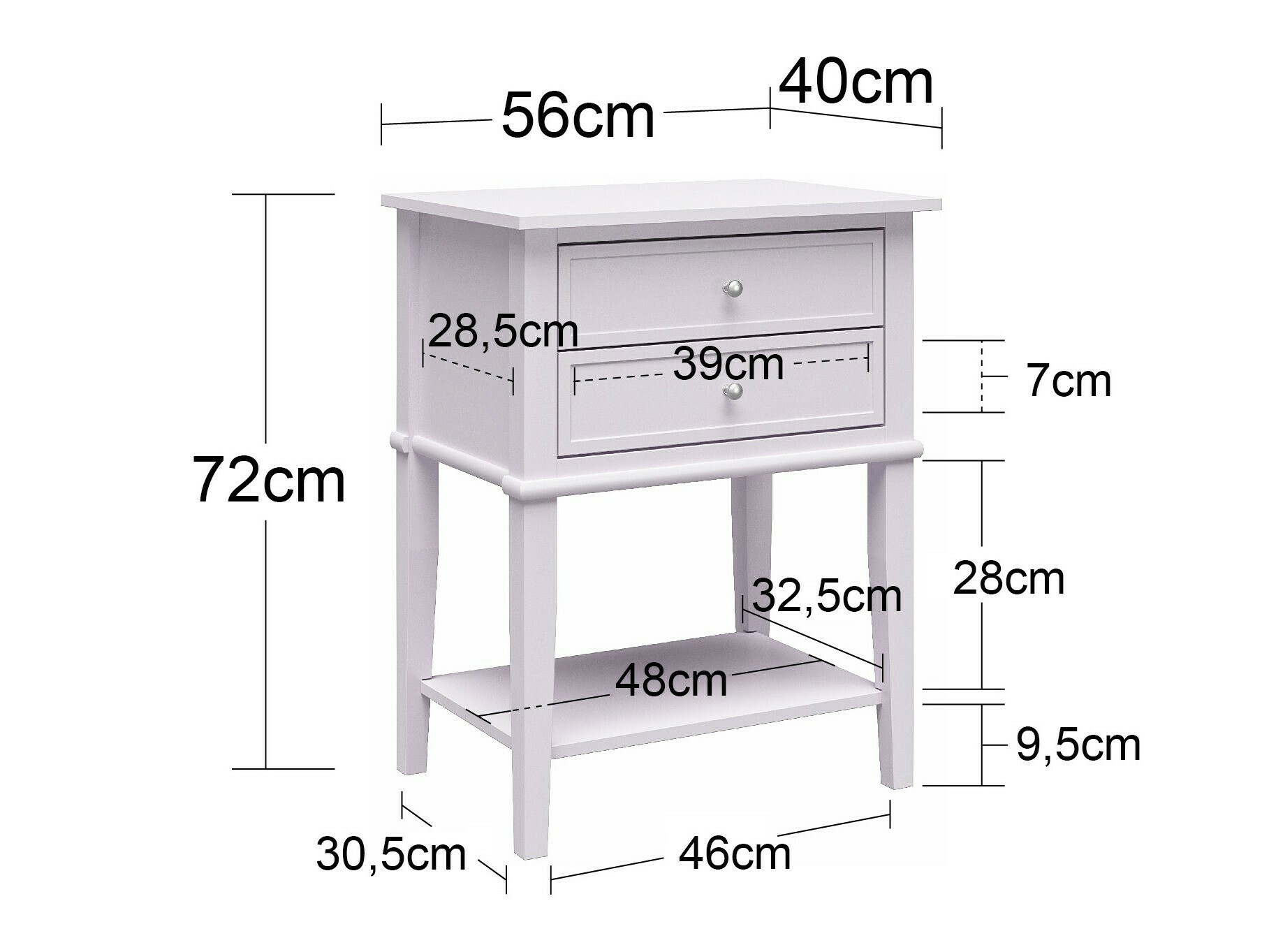 Külglaud Sonfivo 103 (Must)