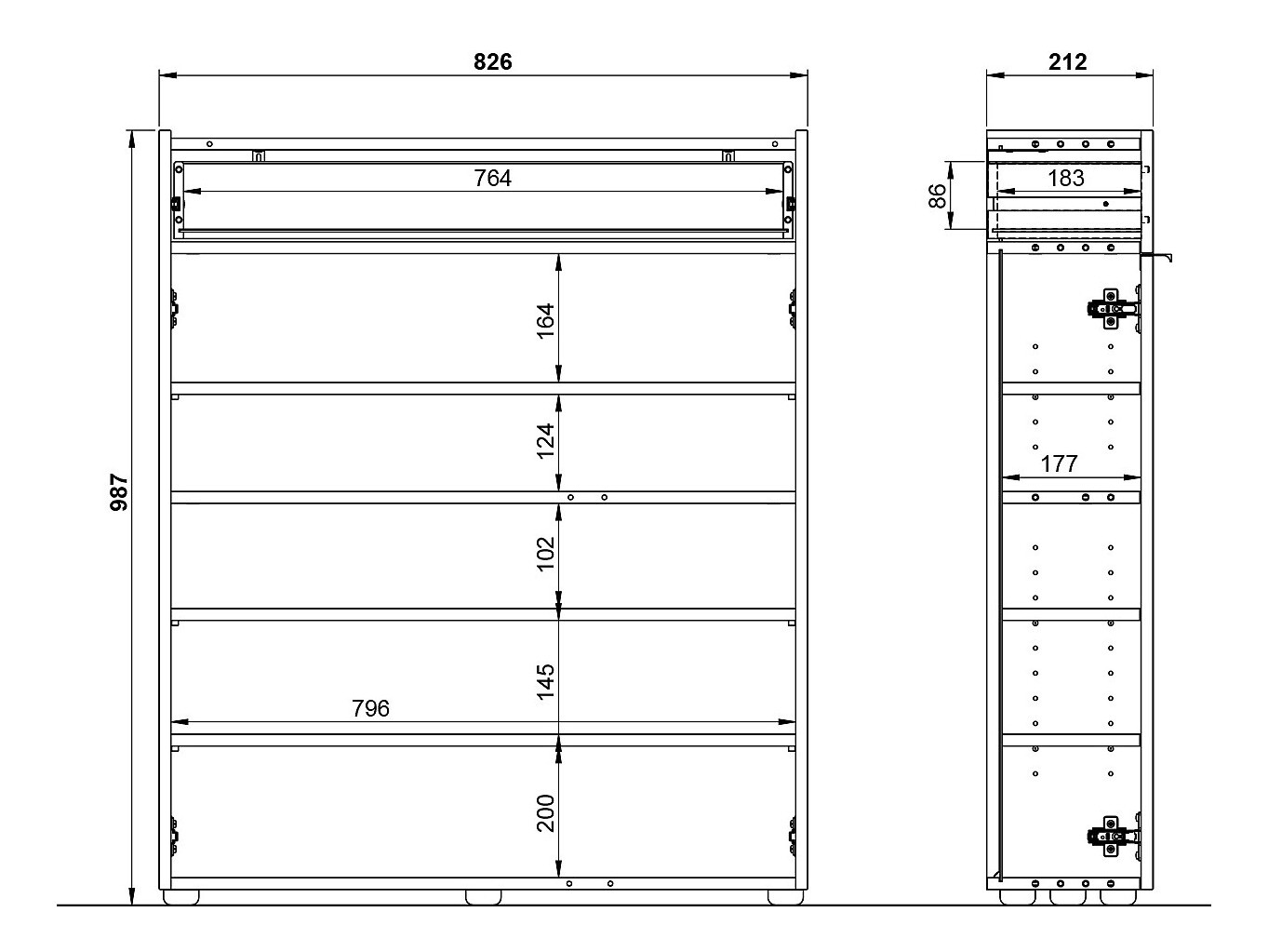 Jalatsikapp Cirsale 110 (Grafiit + Navarra tamm)