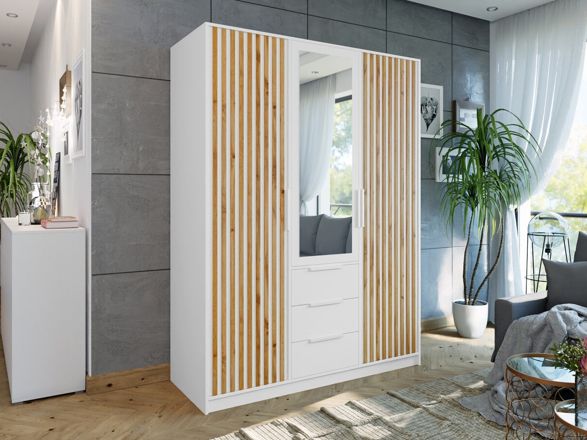 Riidekapp Collis IV (Valge)