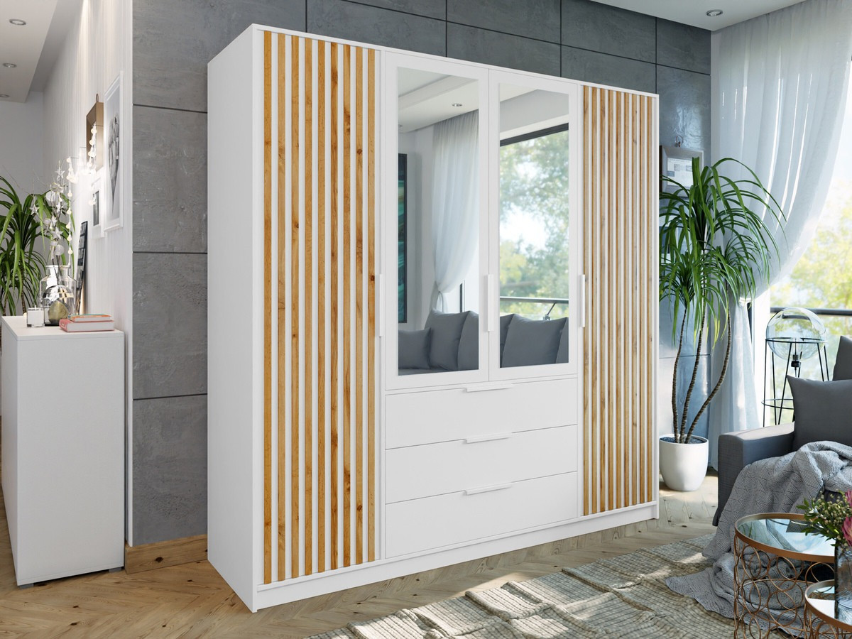 Riidekapp Collis V (Valge)