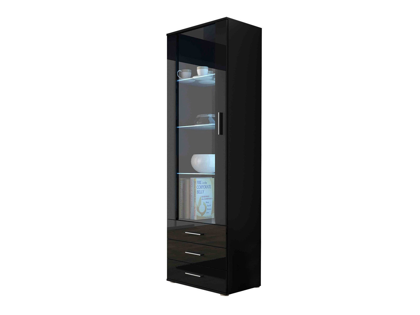 Riiul Tornola 102 (Must + Läikiv must)