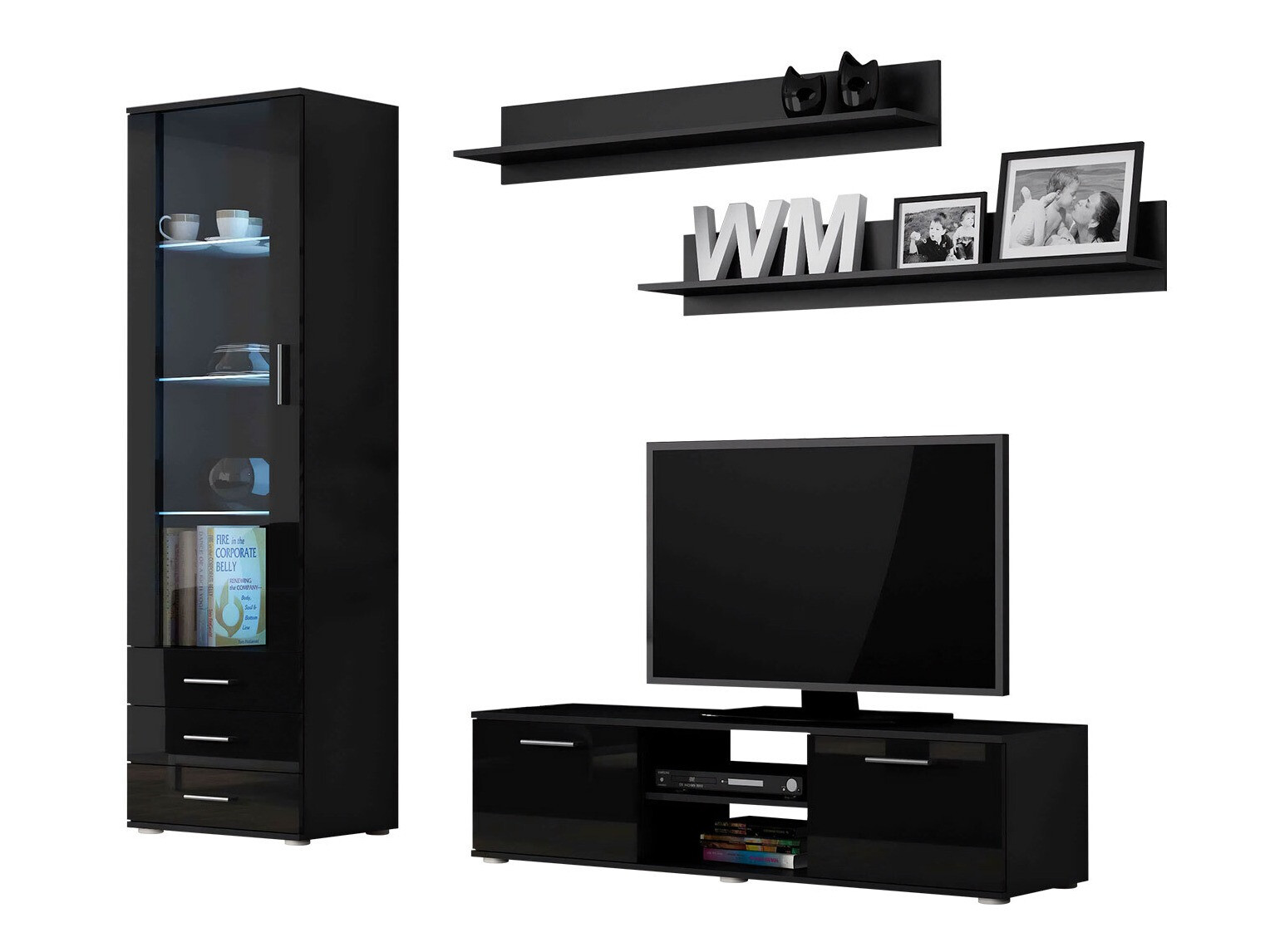 Elutoa komplekt Tornola 110 (Must + Läikiv must)