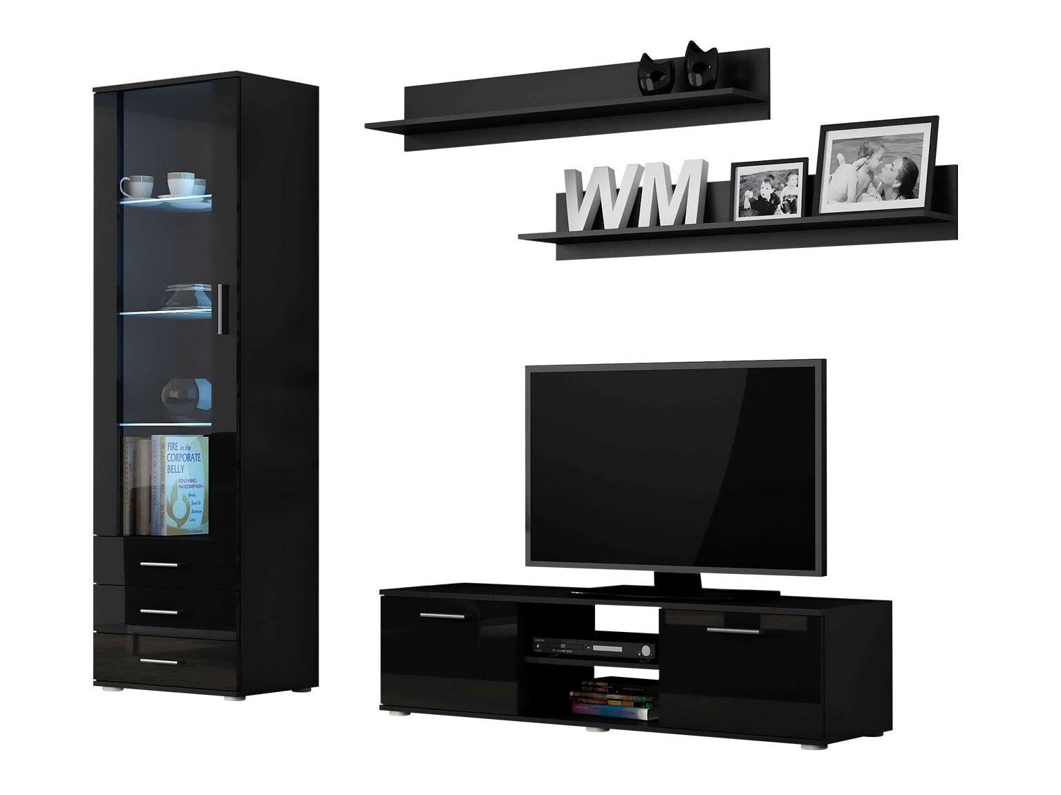 Elutoa komplekt Tornola 110 (Must + Läikiv must)