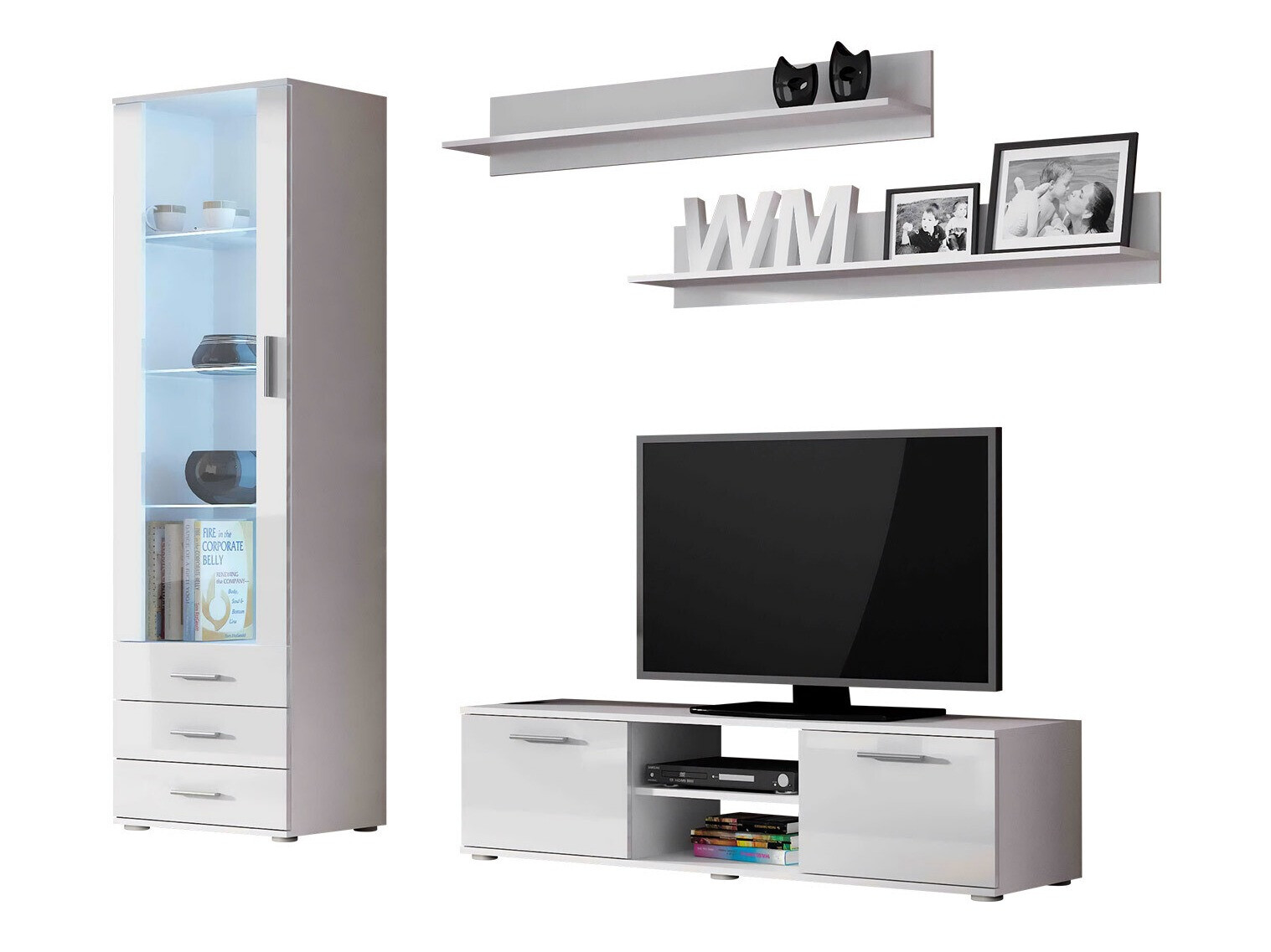 Elutoa komplekt Tornola 110 (Valge + Läikiv valge)