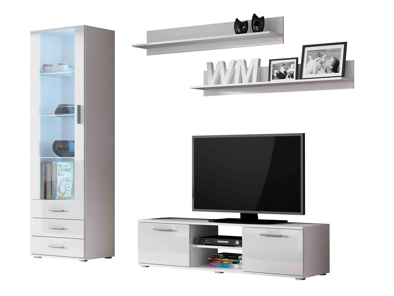 Elutoa komplekt Tornola 110 (Valge + Läikiv valge)