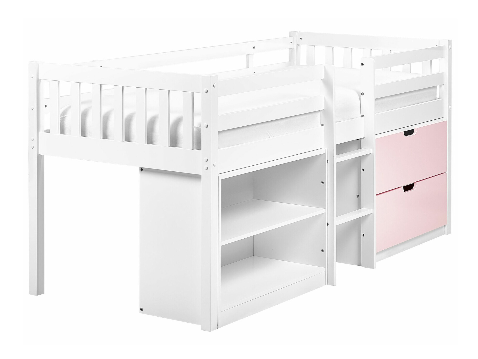 Kõrge voodi Berwyn 2199 (Valge + Roosikarva)