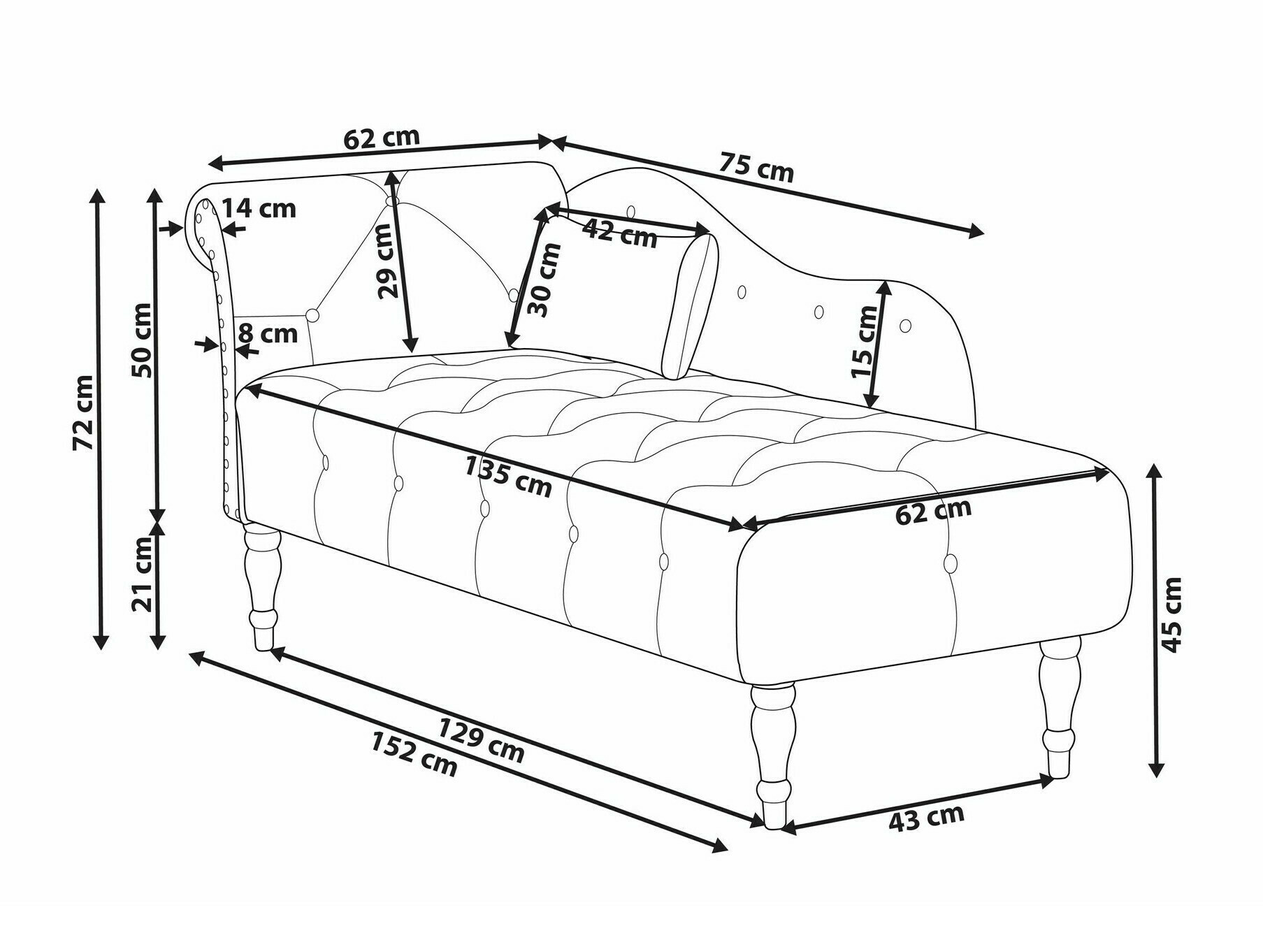 Kušett Berwyn 2201 (Hall)