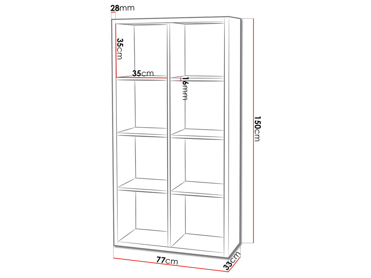 Riiul Levnova 104 (Valge)