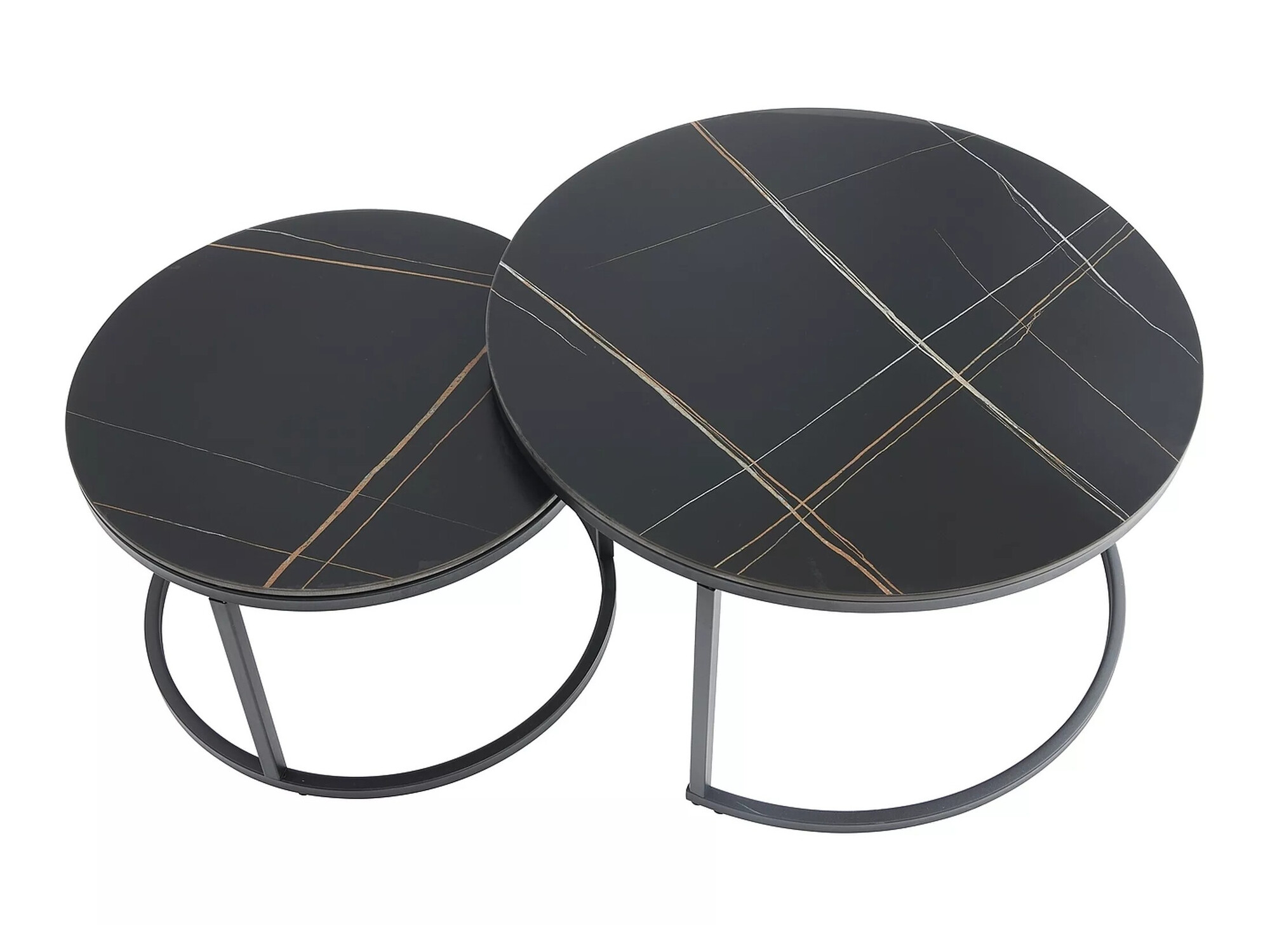 Diivanilaudade komplekt Detroit 607 (Must marmor)