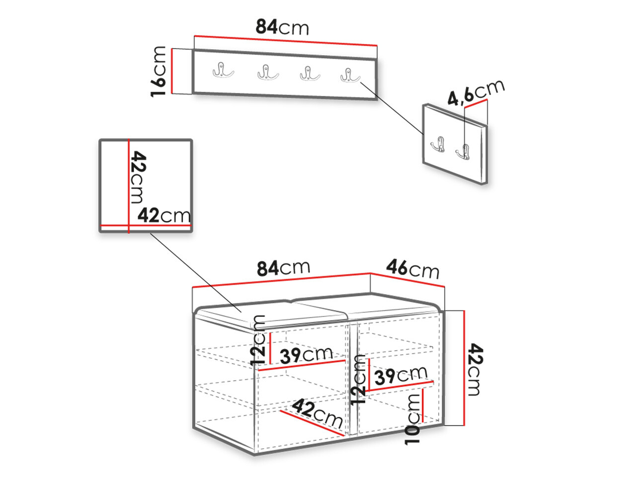 Esikukomplekt Hartford 275 (Artisan tamm)