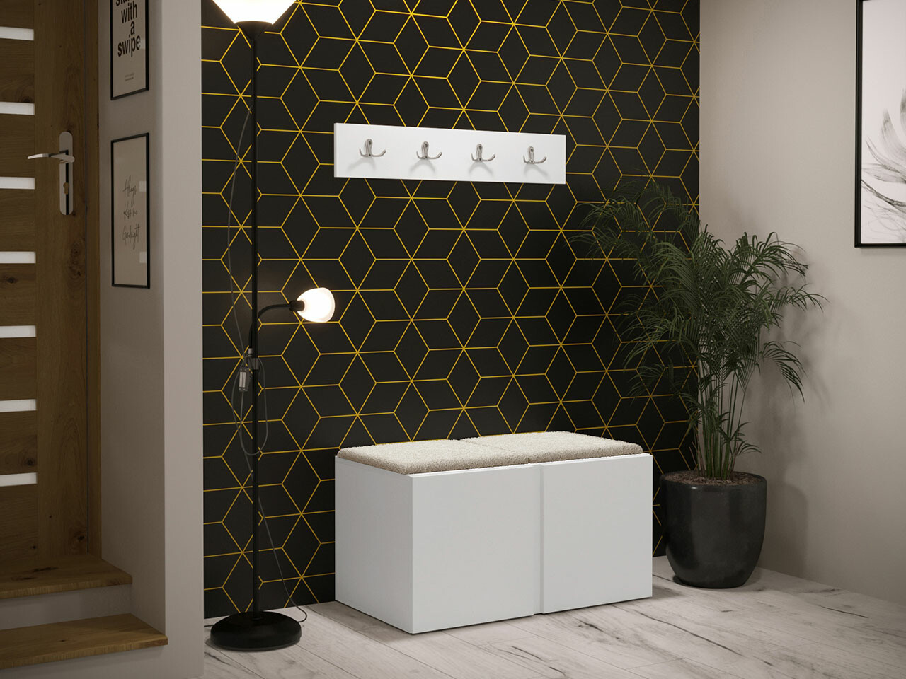 Esikukomplekt Hartford 275 (Valge)