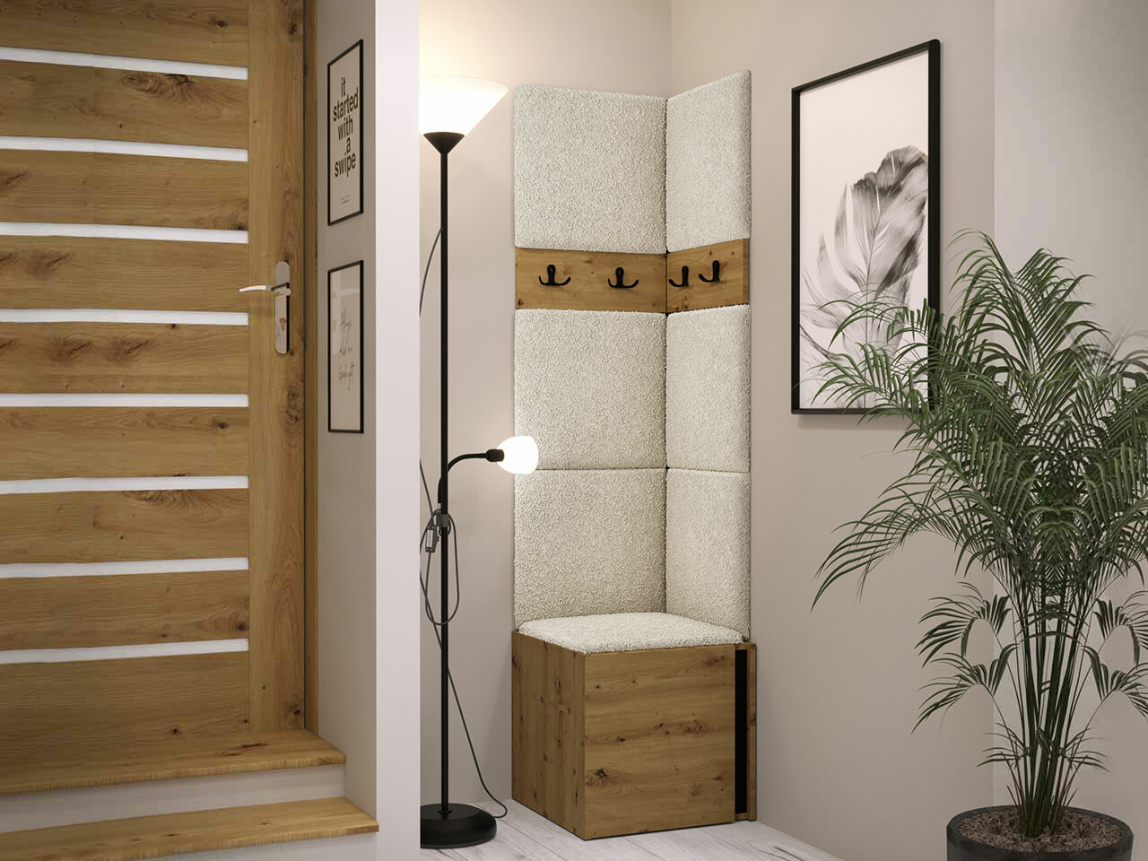 Esikukomplekt Hartford 347 (Artisan tamm + Must)