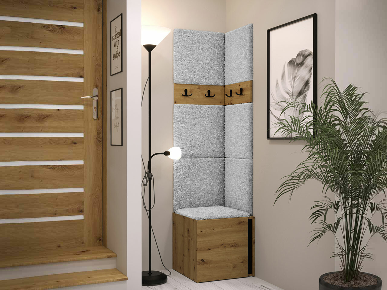 Esikukomplekt Hartford 347 (Artisan tamm + Must)