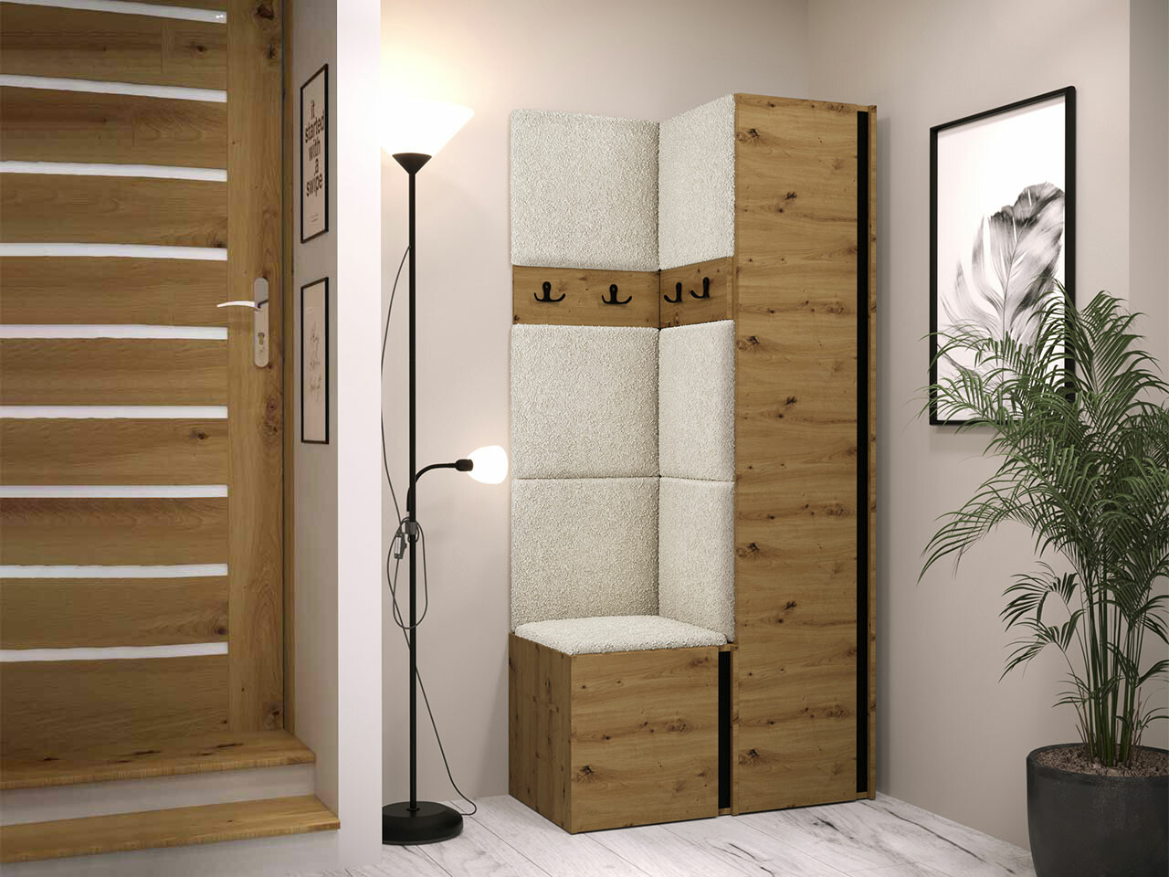 Esikukomplekt Hartford 348 (Artisan tamm + Must)