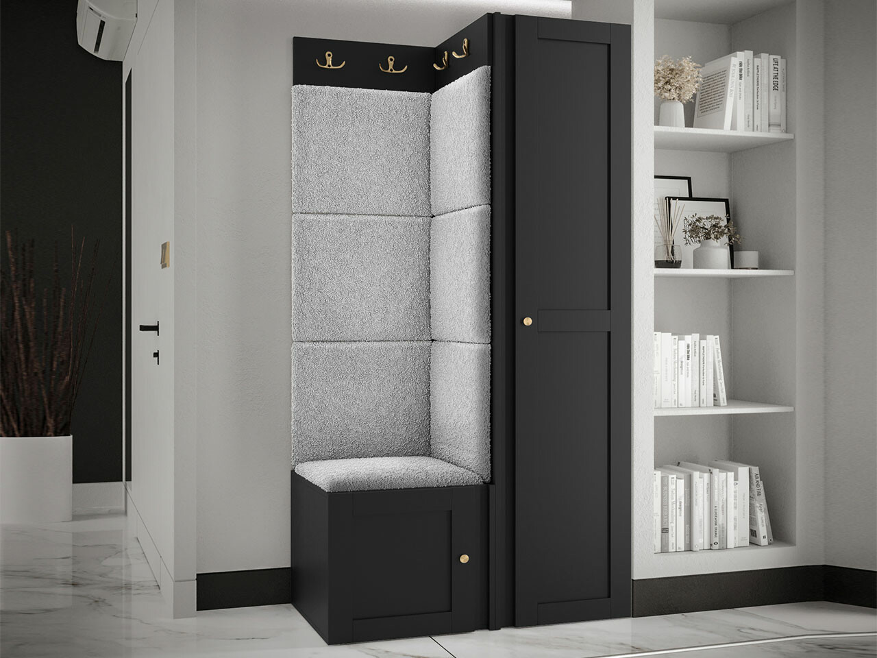 Esikukomplekt Hartford 381 (Must)