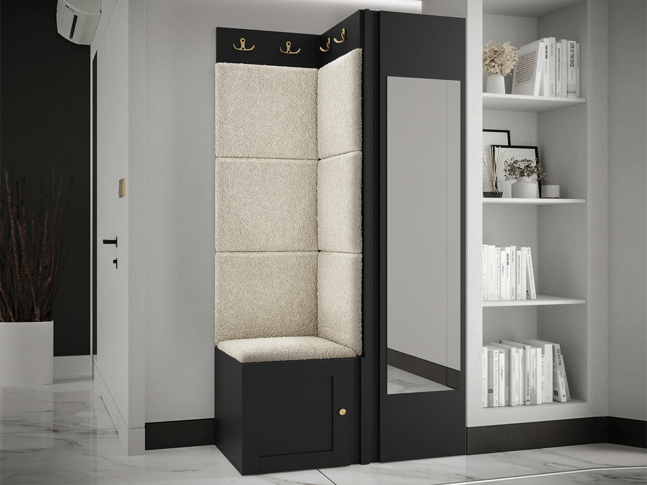 Esikukomplekt Hartford 382 (Must)