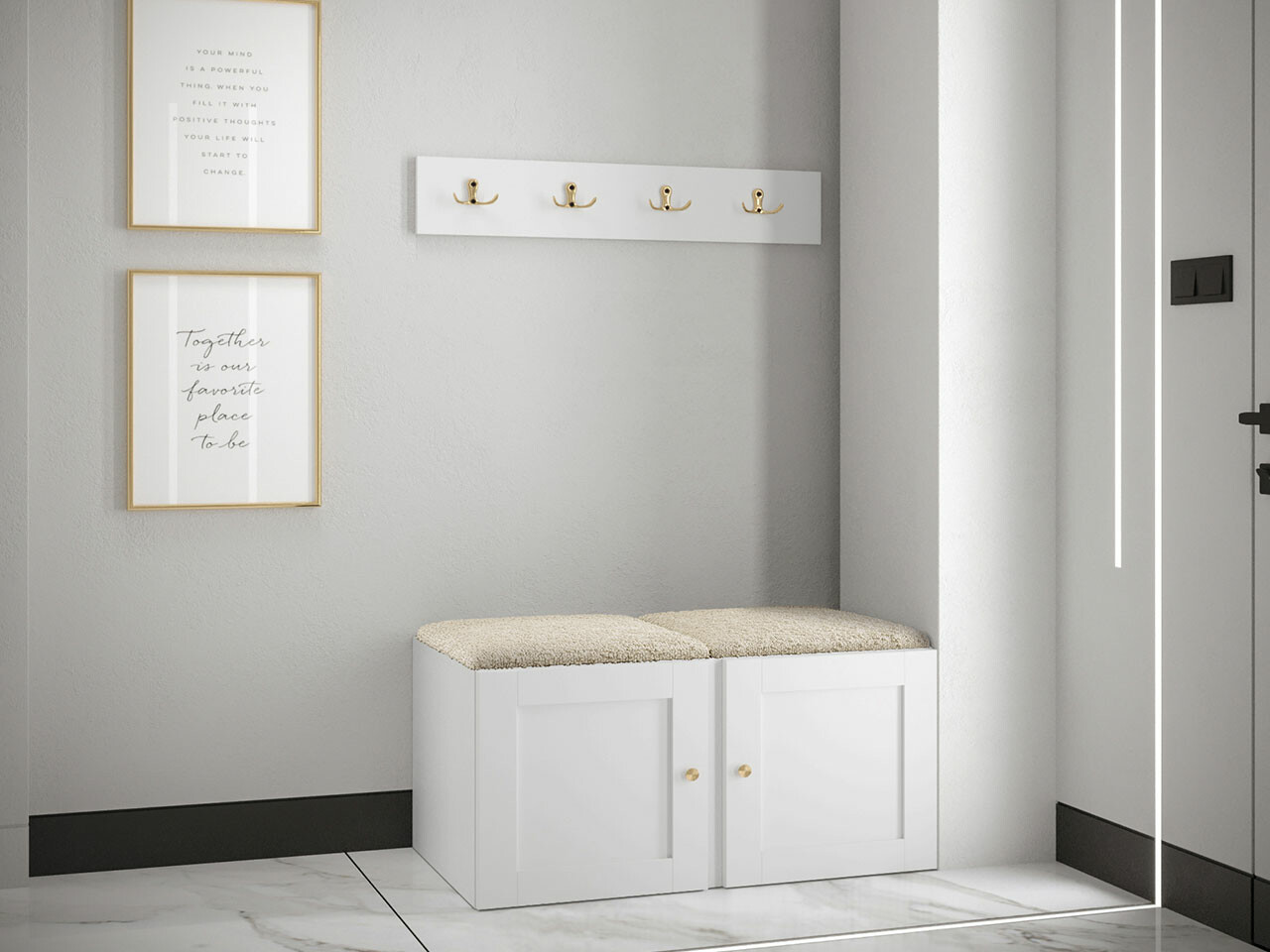 Esikukomplekt Hartford 376 (Must)