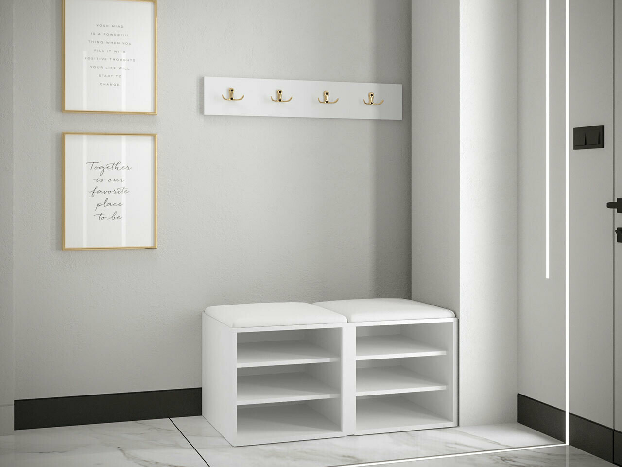 Esikukomplekt Hartford 376 (Valge)