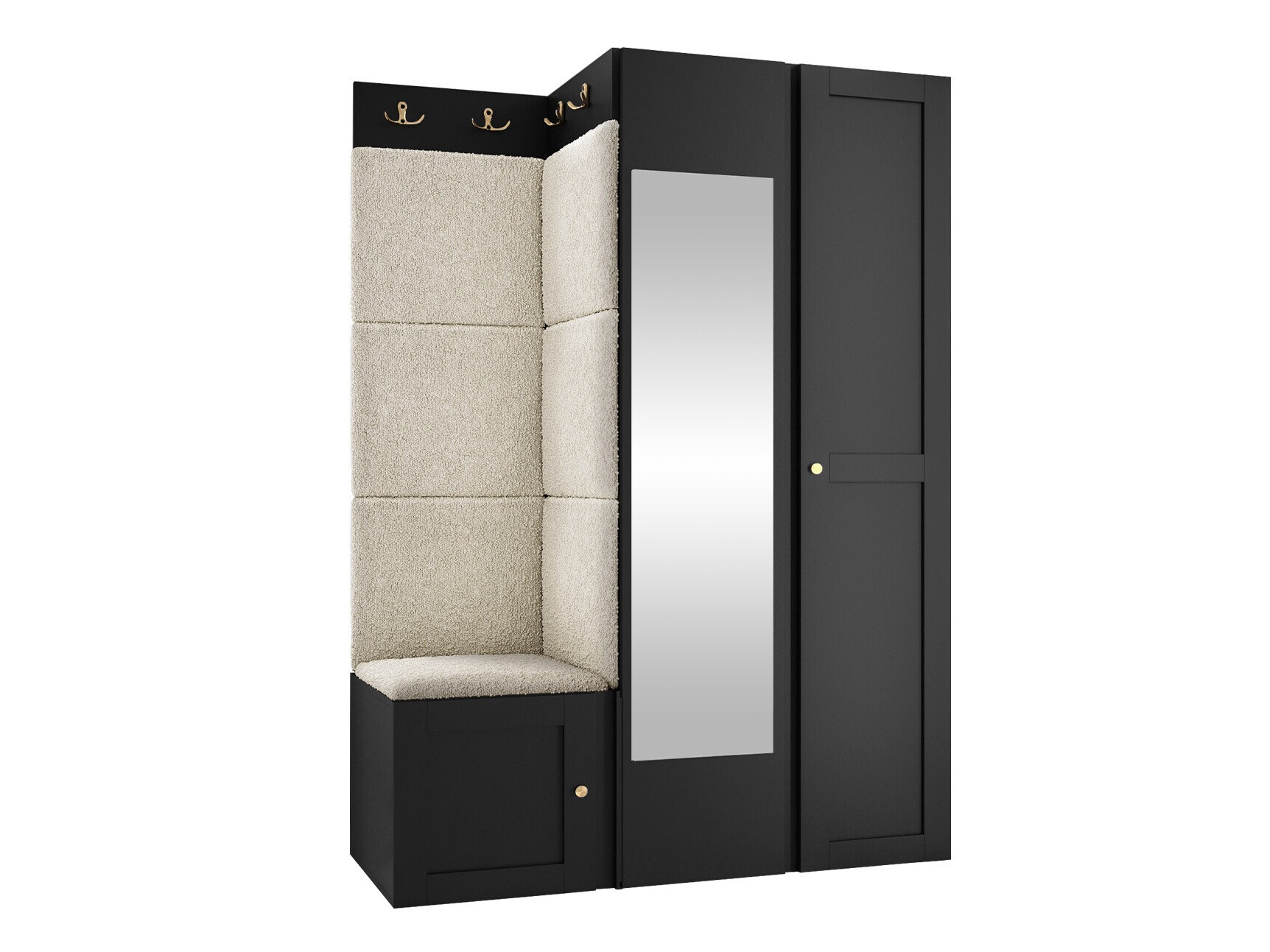 Esikukomplekt Hartford 380 (Must)