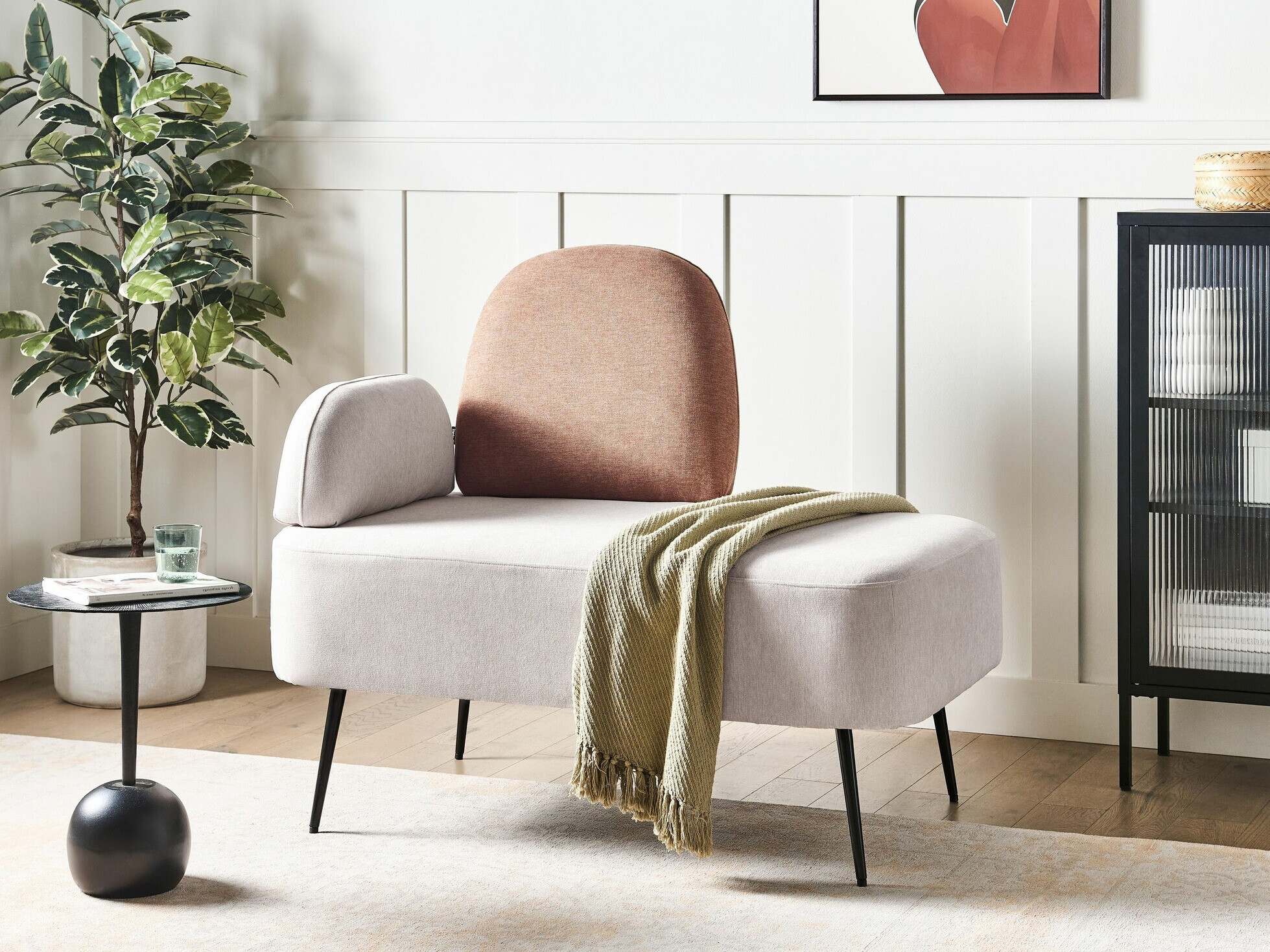 Kušett Berwyn 1729 (Valge + Pruun)