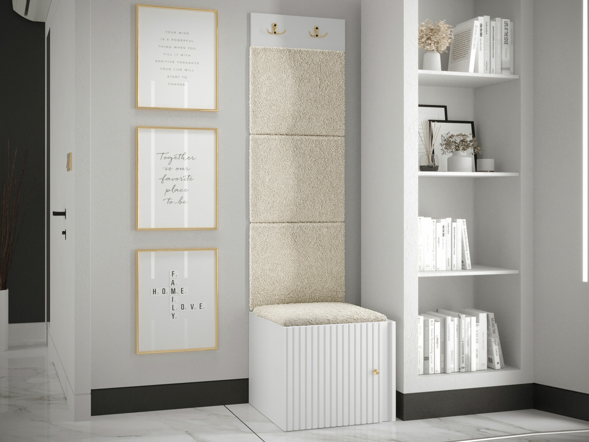 Esikukomplekt Hartford 386 (Valge)