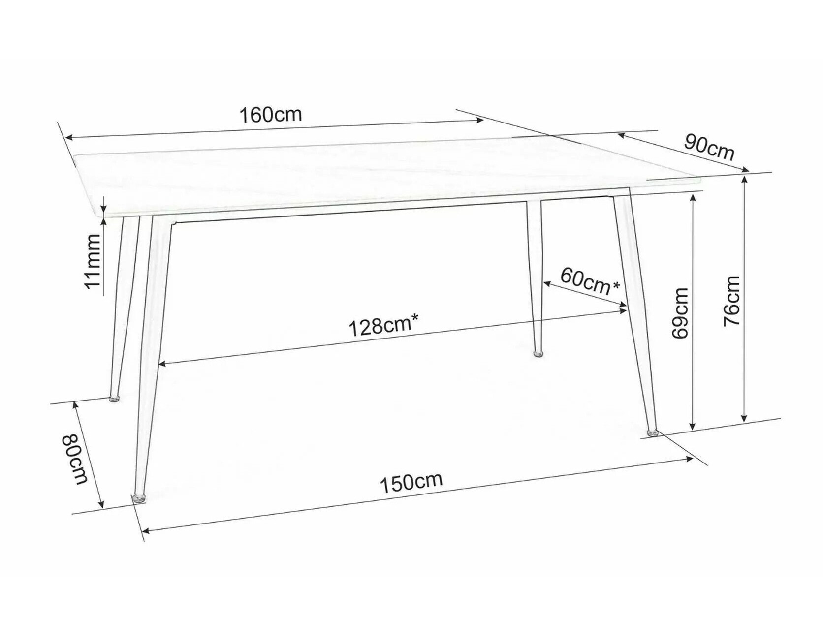 Laud Detroit 803 (Valge marmor)