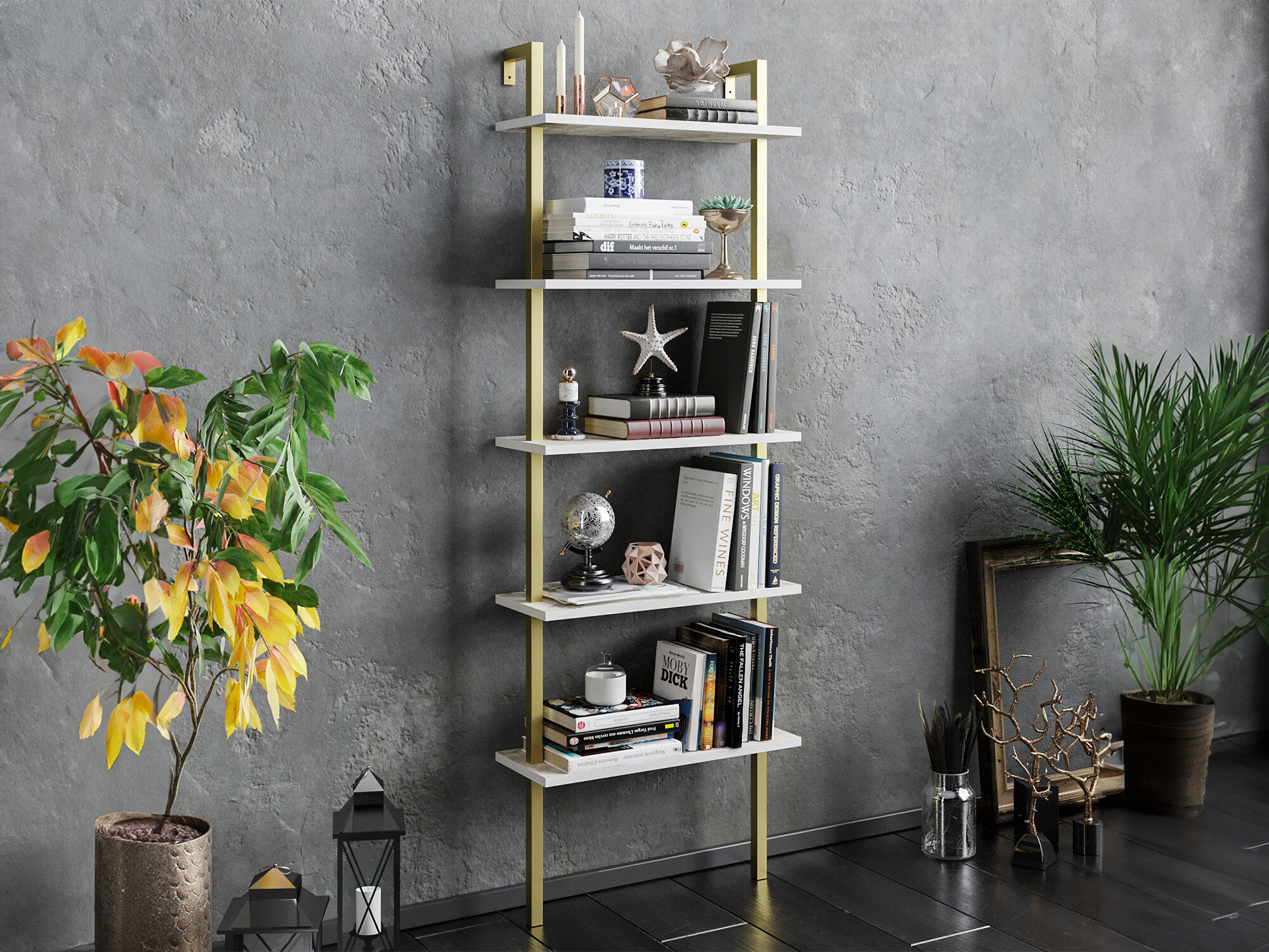 Riiul Kailua 1027 (Valge + Kuldne)