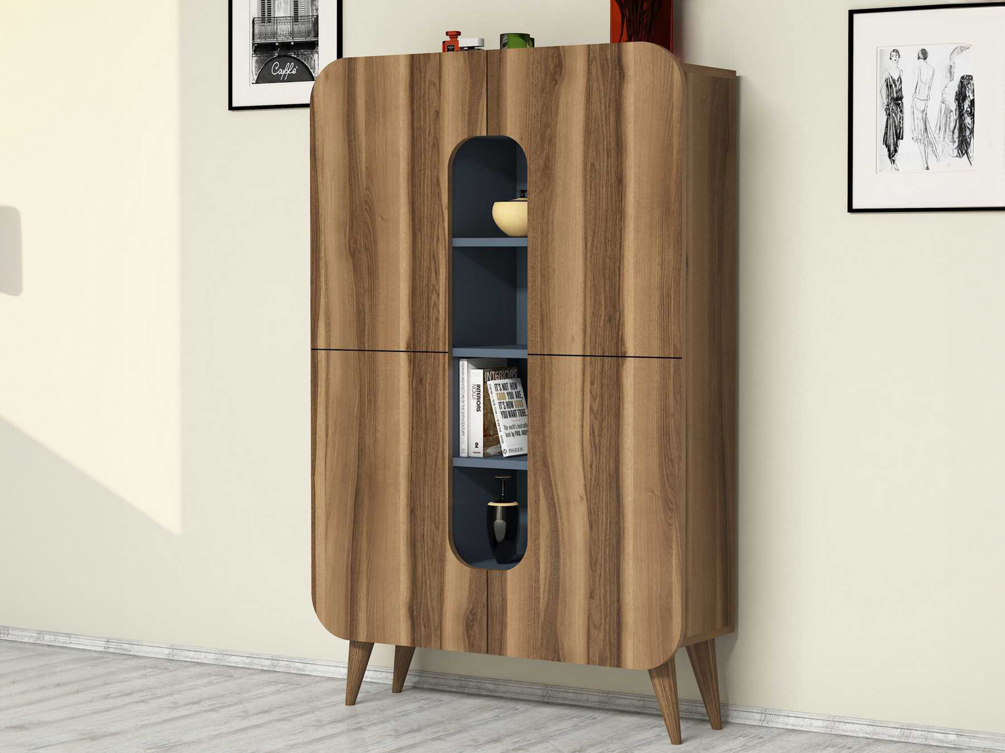 Riiul Kailua 340 (Pähkel + Sinine)