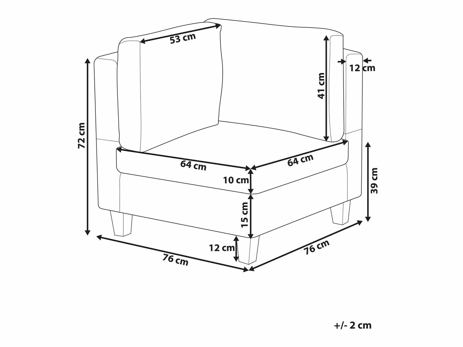 Modulaarne istumisnurk Elbmeli 106
