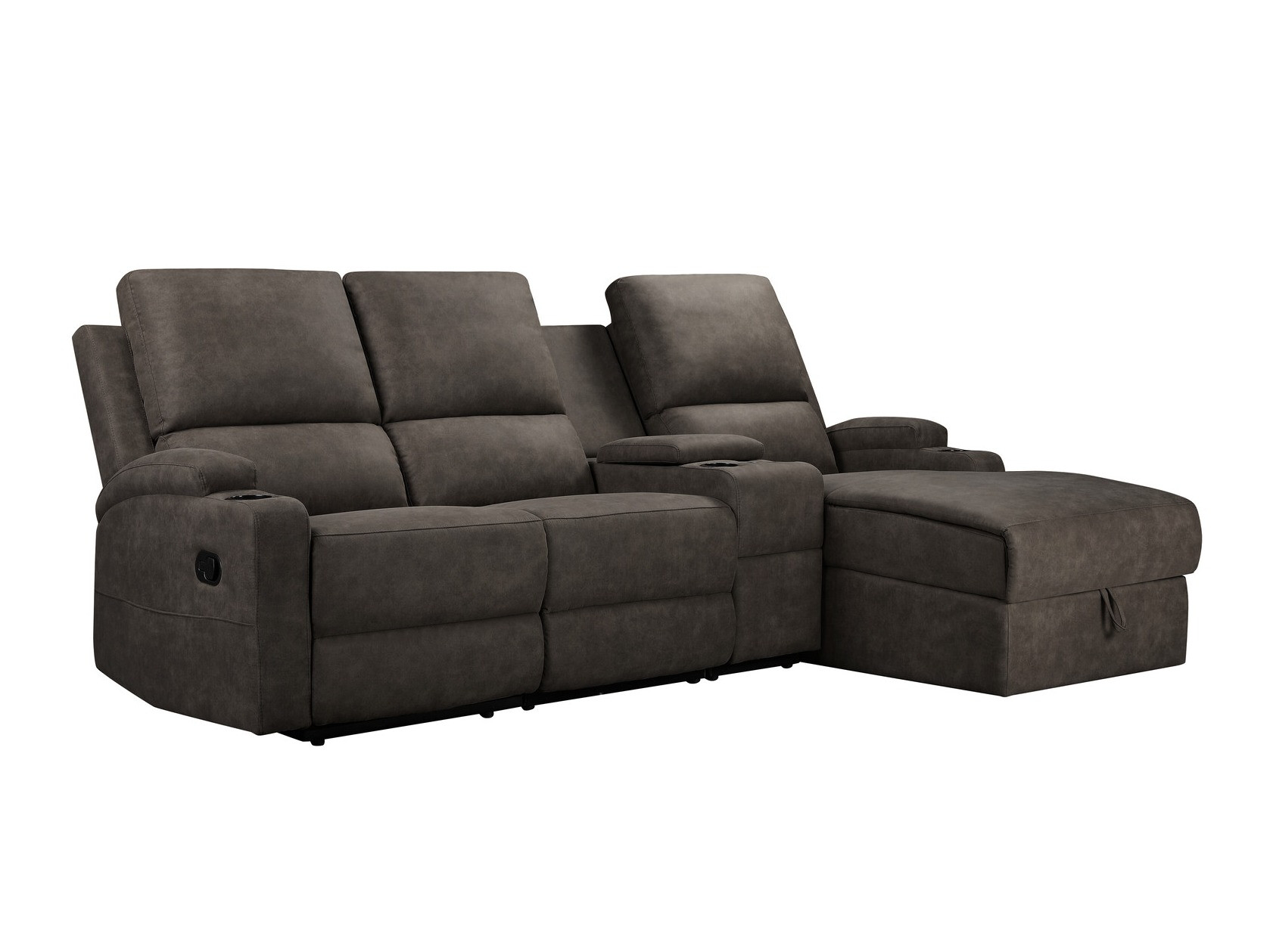 Pehme nurga recliner Denton 1368 (Tumepruun)