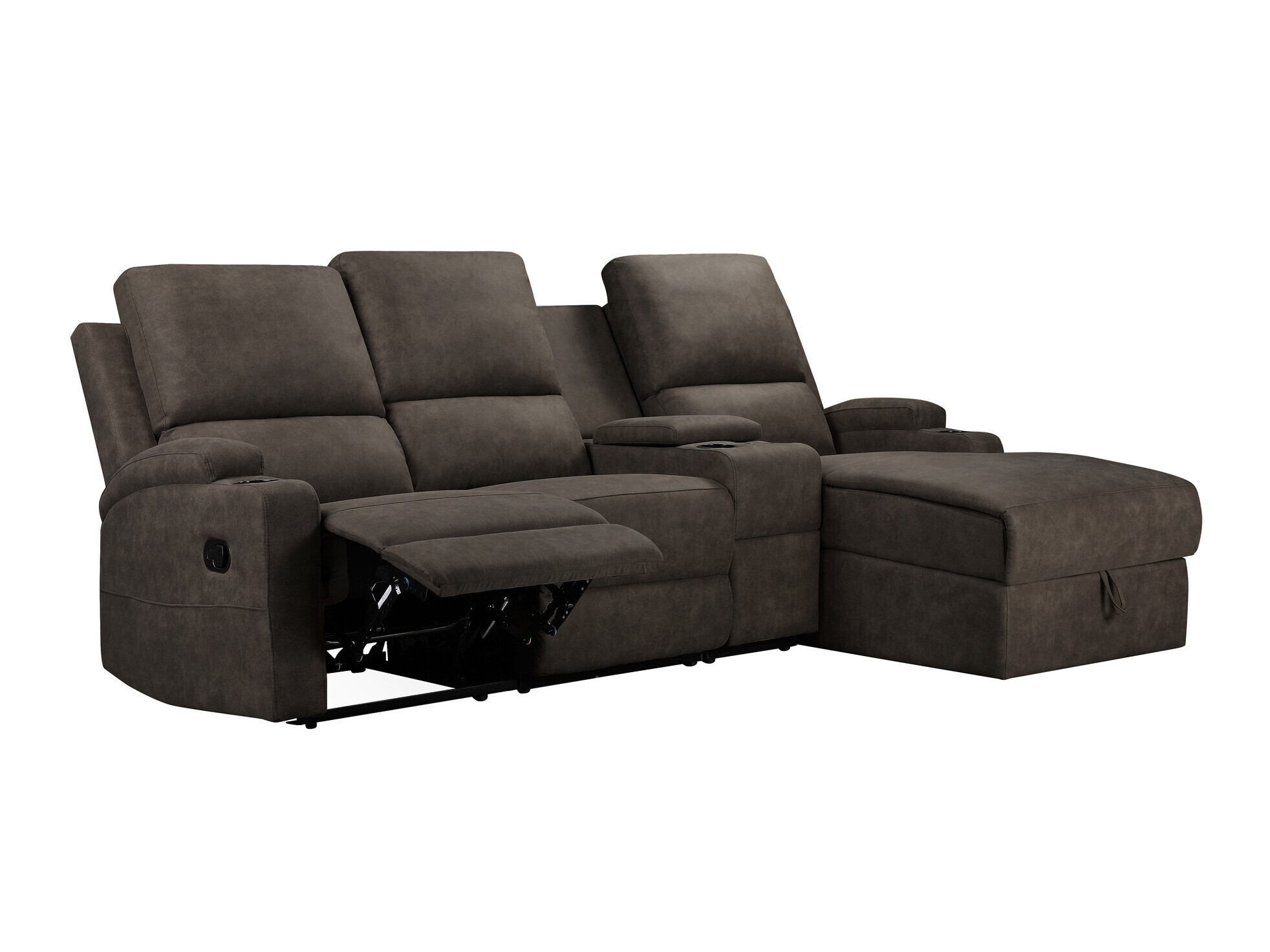 Pehme nurga recliner Denton 1368 (Tumepruun)