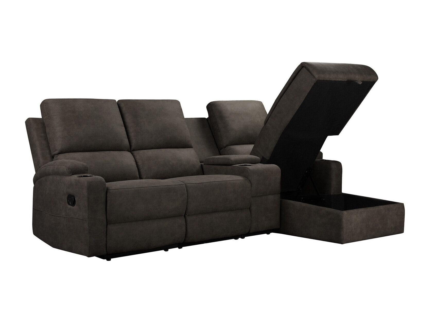 Pehme nurga recliner Denton 1368 (Tumepruun)