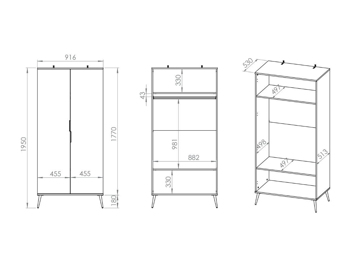 Riidekapp Odenovu 100