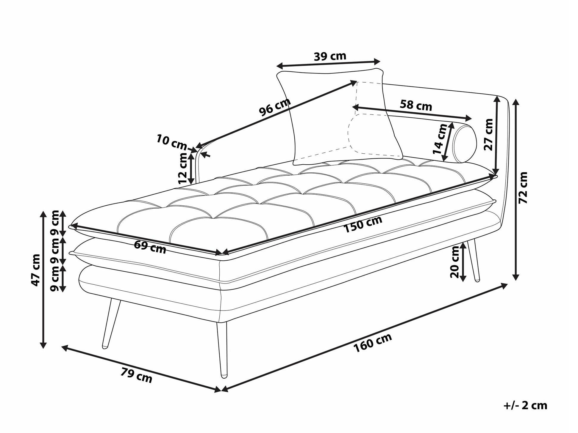 Kušett Berwyn 1044 (Tumeoranž + Oranž)