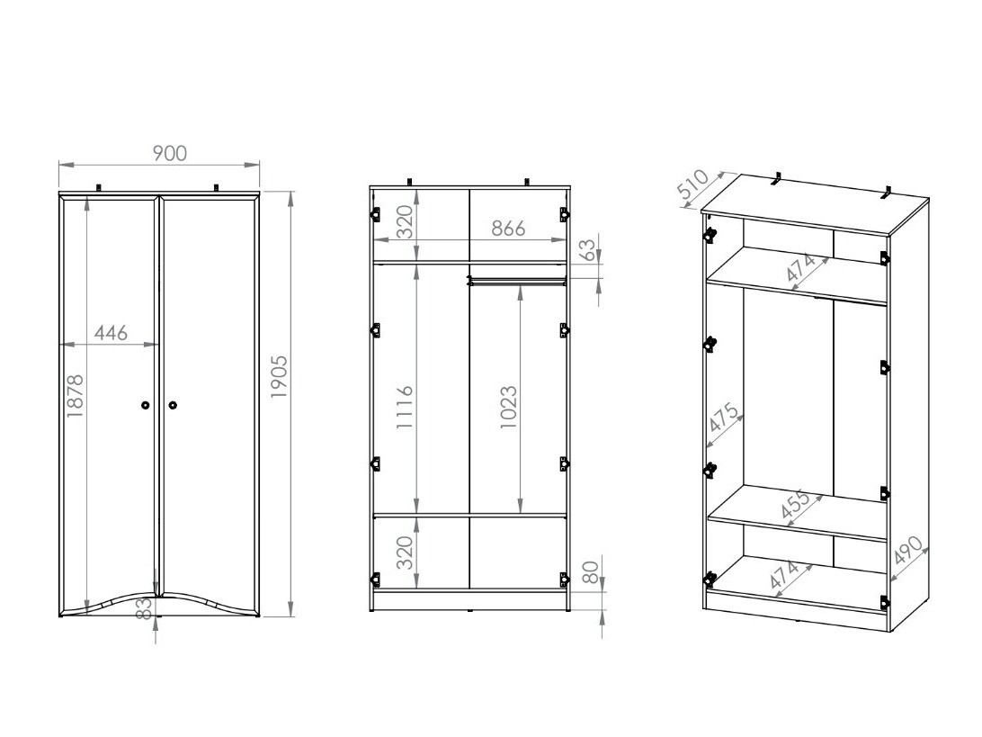 Riidekapp Romlevo 107