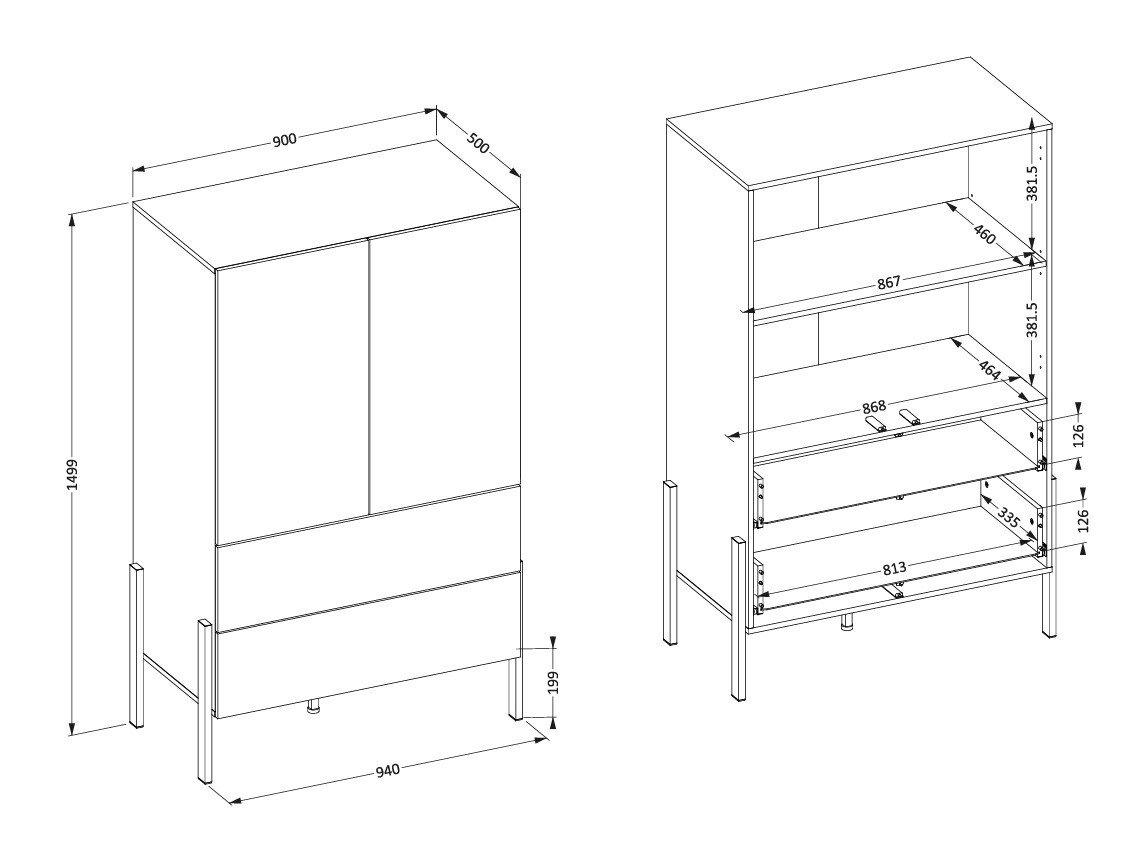 Riiul Etsore 106 (Valge)
